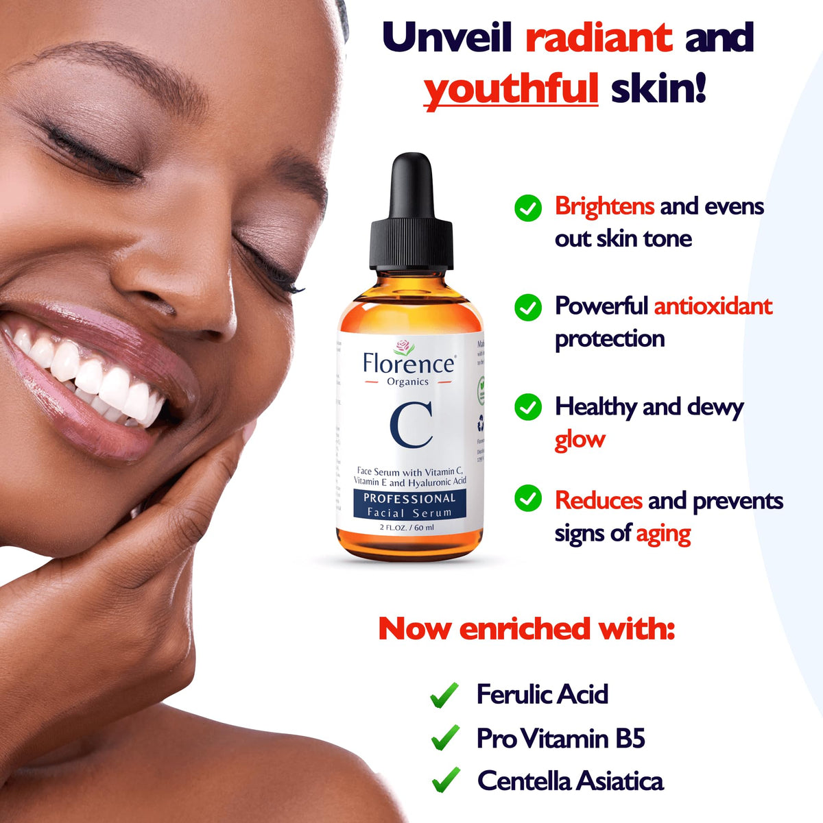Florence Vitamin C Serum For Face Anti Aging Face Serum with Vitamin – alternate angle