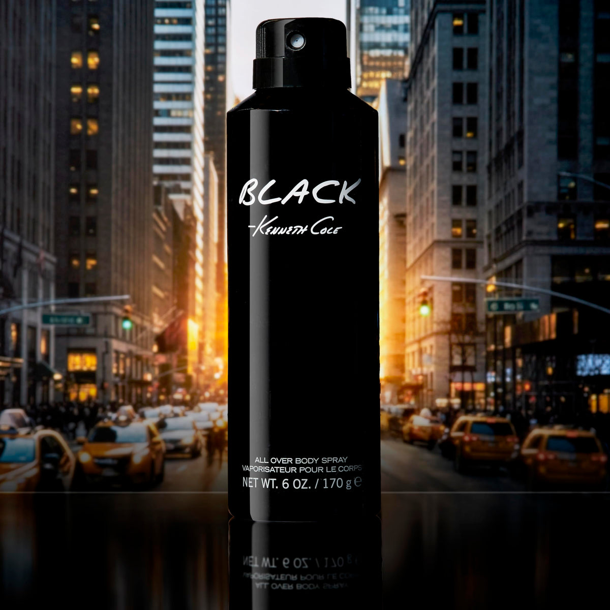 Kenneth Cole New York Kenneth Cole Black All Over Body Spray for Men 6 0 Fl Oz – packaging and label