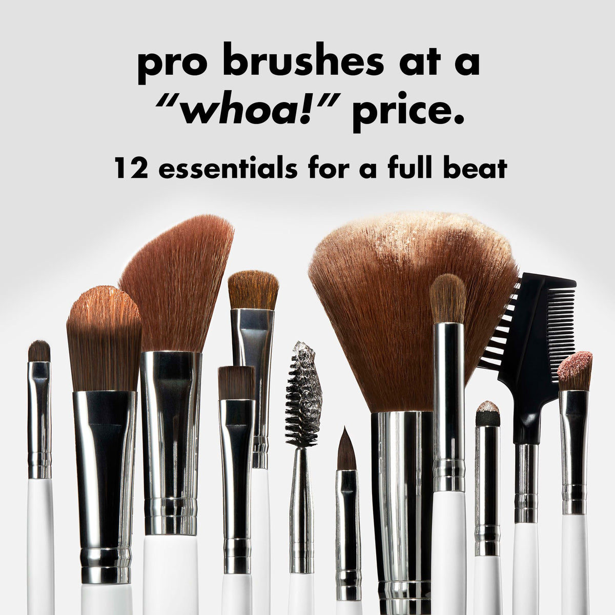 e.l.f. e l f Professional Set of 12 Makeup Brushes Pro Worthy – close-up detail