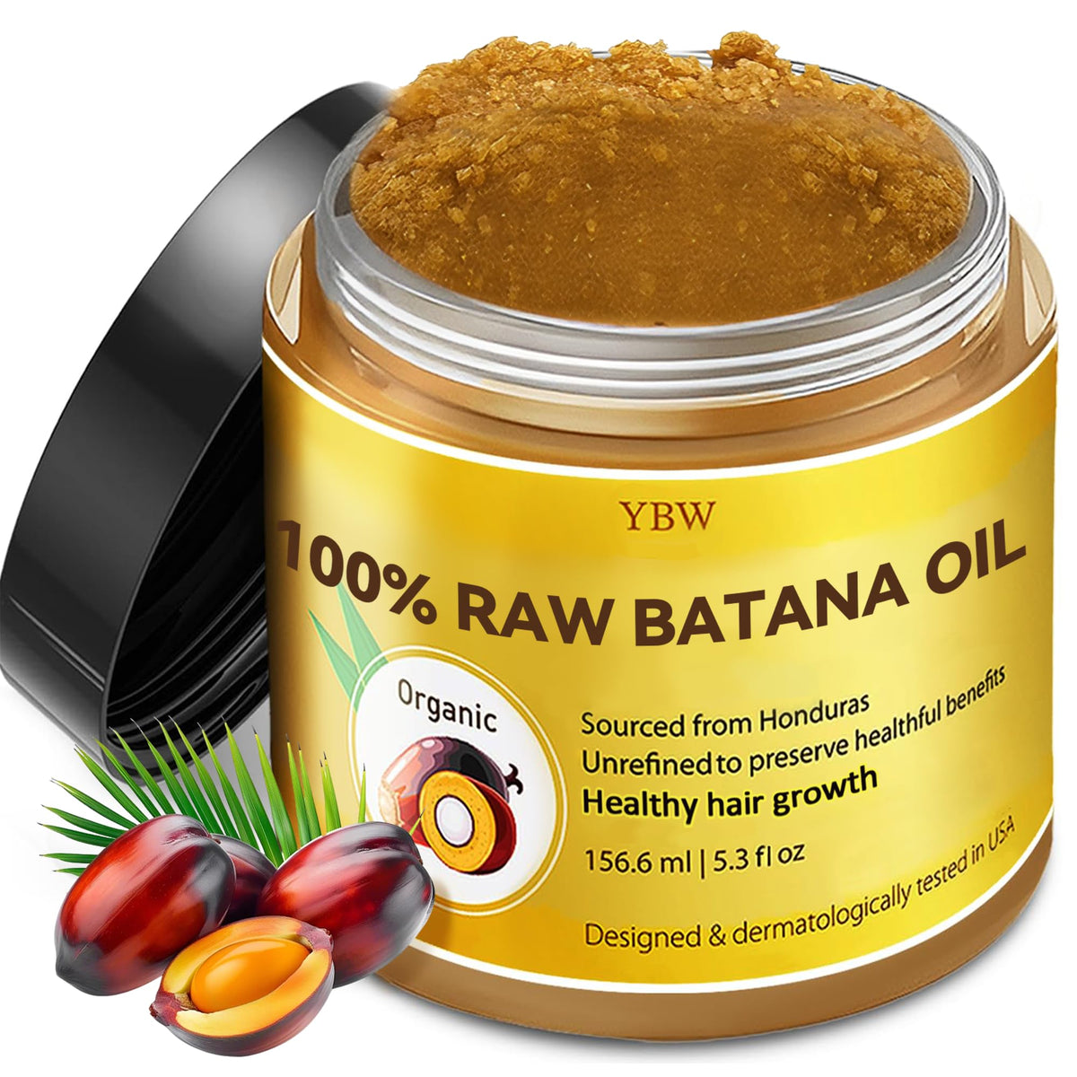 Raw Batana Oil for Hair Growth by Dr Sebi Organic Raw - YBW Official Imagery - 2