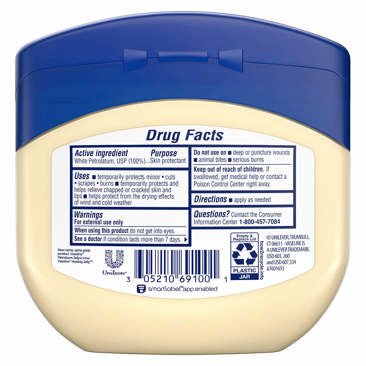 Vaseline Original Petroleum Healing Jelly for Dry Cracked – close-up detail