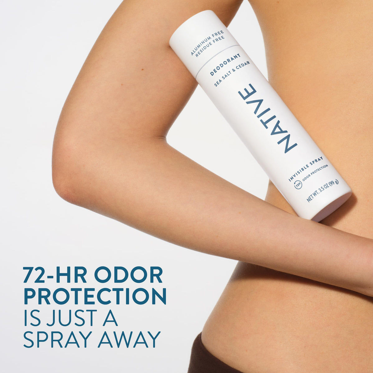 Native Aluminum Free Body Spray for Women Men Sea Salt Cedar – packaging and label