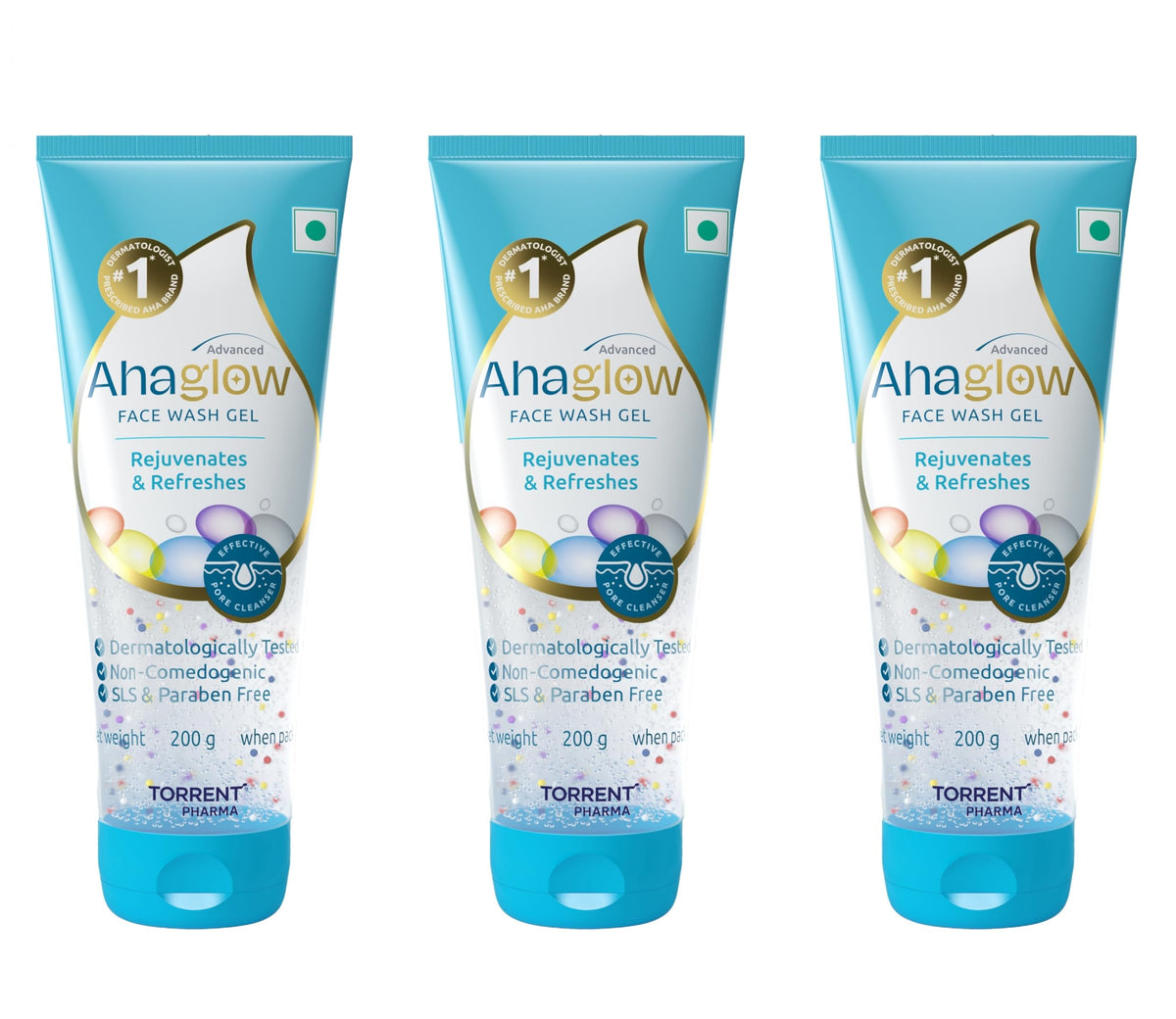 AHAGLOW FACE WASH 200GM PACK OF 3 - AHAGLOW Official Imagery - 2