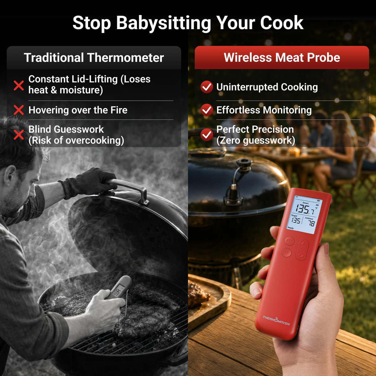 ThermoMaven Sub 1G Smart Wireless Meat Thermometer with - ThermoMaven Official Imagery - 3