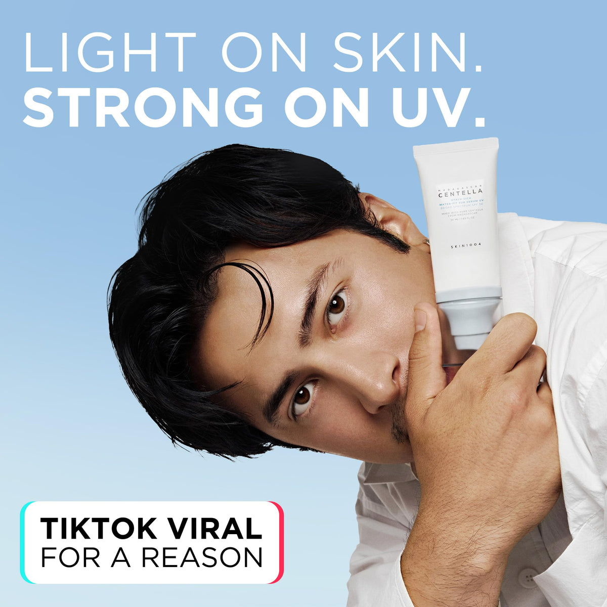 SKIN1004 Hyalu Cica Water Fit Sun Serum UV SPF 50 Sunscreen – close-up detail
