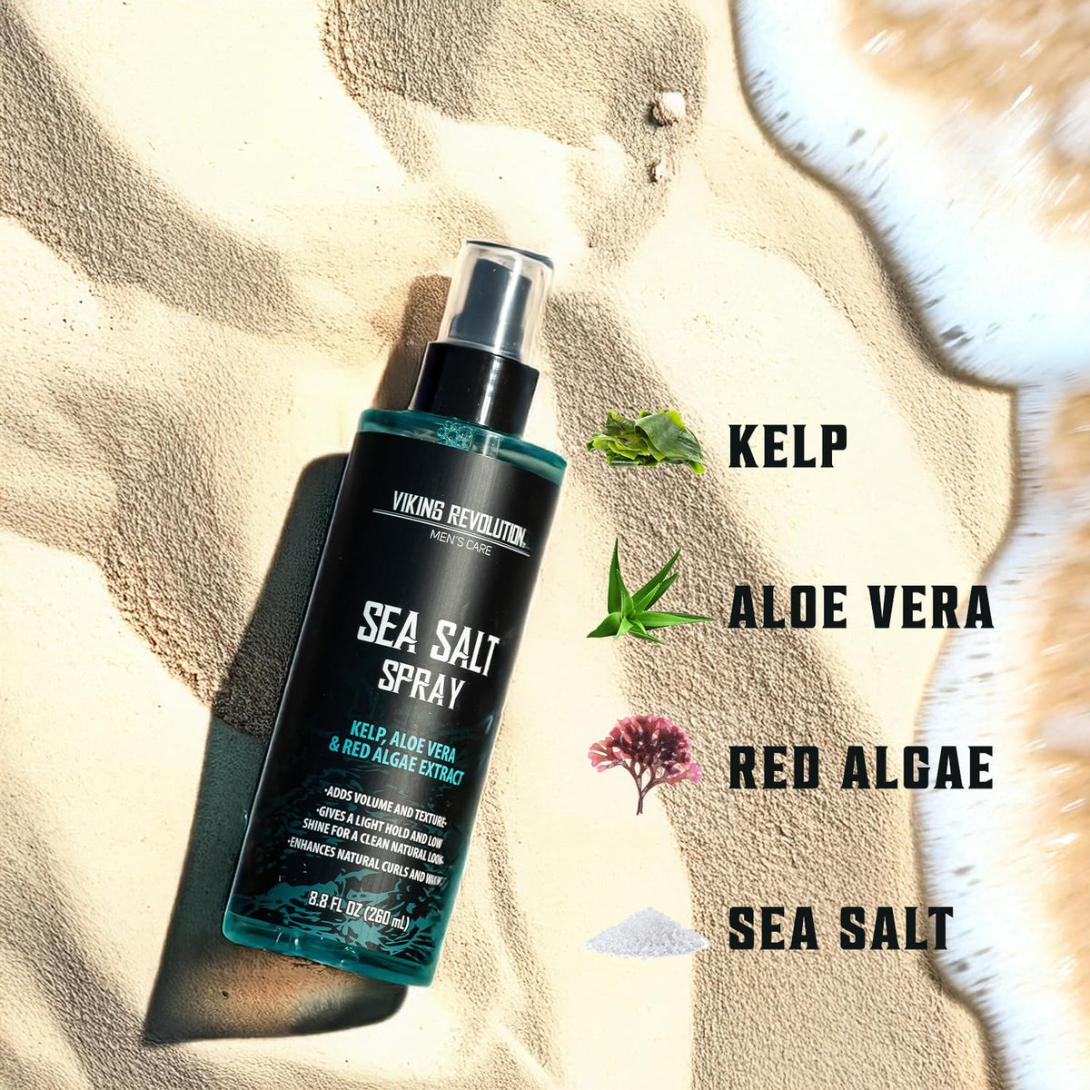 Viking Revolution Sea Salt Spray for Men – close-up detail