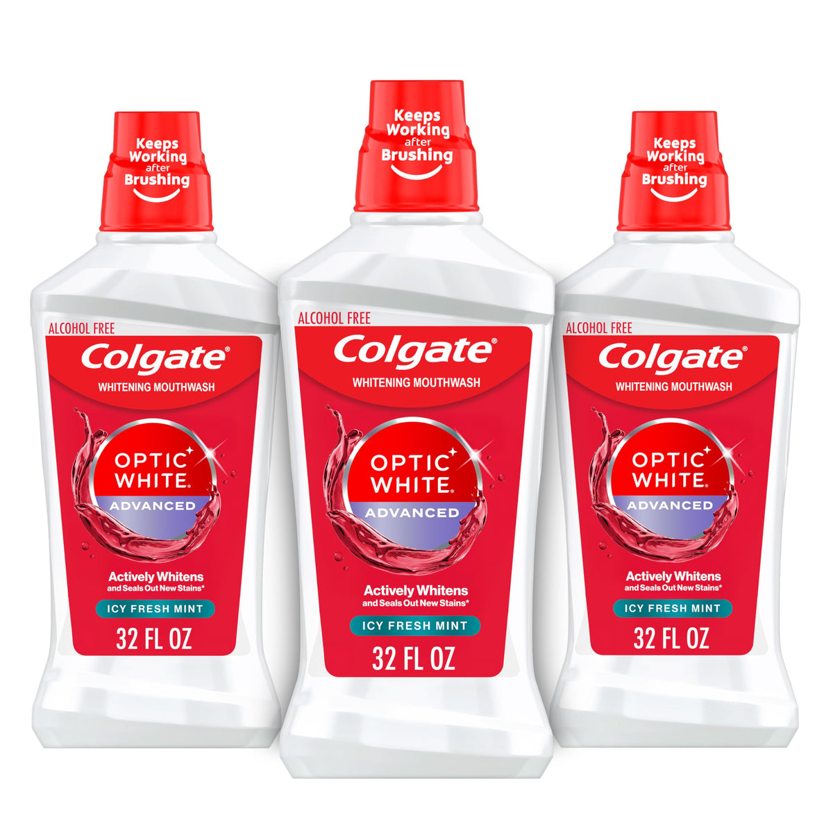 Colgate Optic White Teeth Whitening Mouthwash ICY Fresh Mint – product photo (Mouthwash)