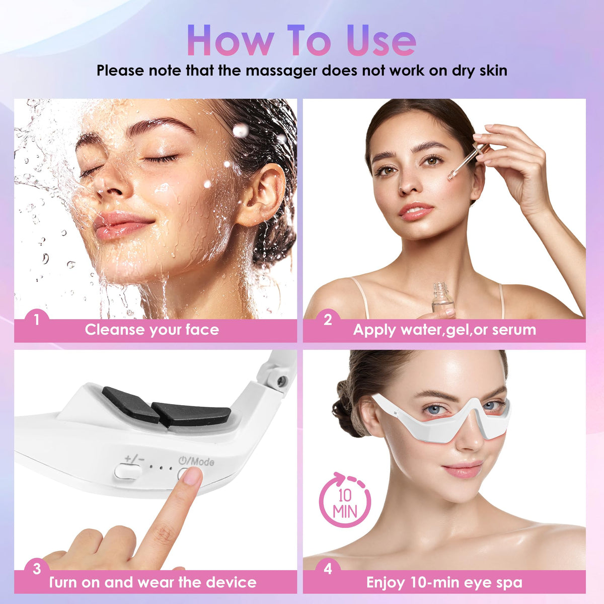 Under Eye Red Light Therapy Glasses Red Light Therapy Device - FGHJU Official Imagery - 8