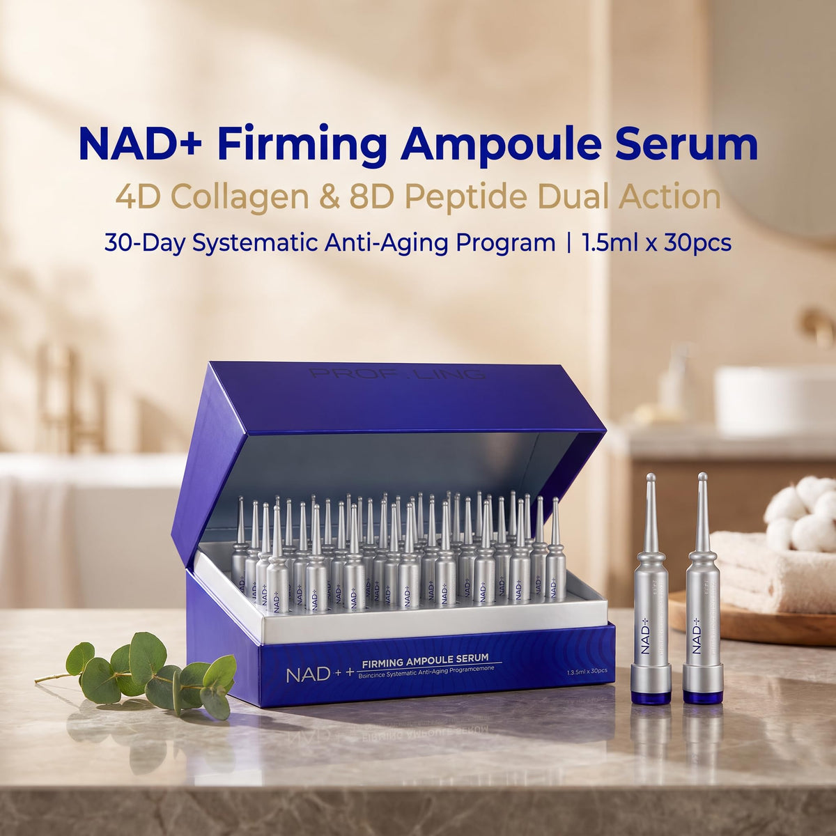 Firming Ampoule Serum with NAD Anti Aging Facial Serum - PROF.LING Official Imagery - 4