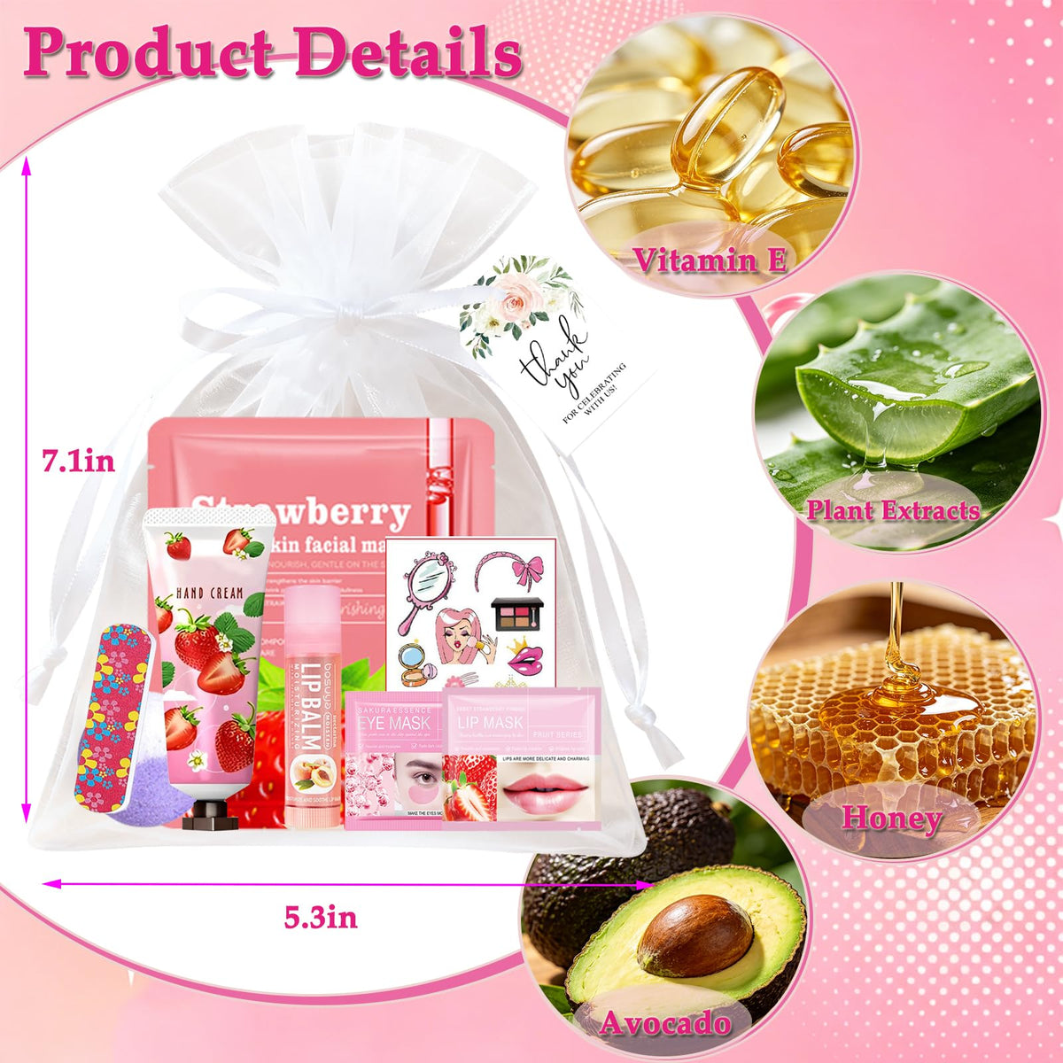 252 PCS Spa Party Supplies for Women Spa Day Favors - UUNZ Official Imagery - 4