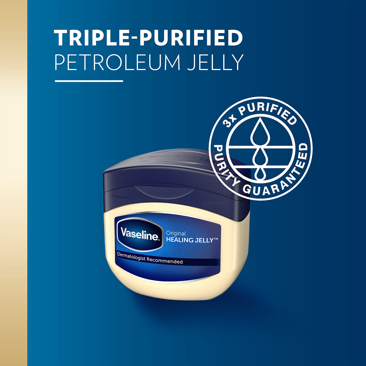 Vaseline Original Petroleum Healing Jelly for Dry Cracked – packaging and label