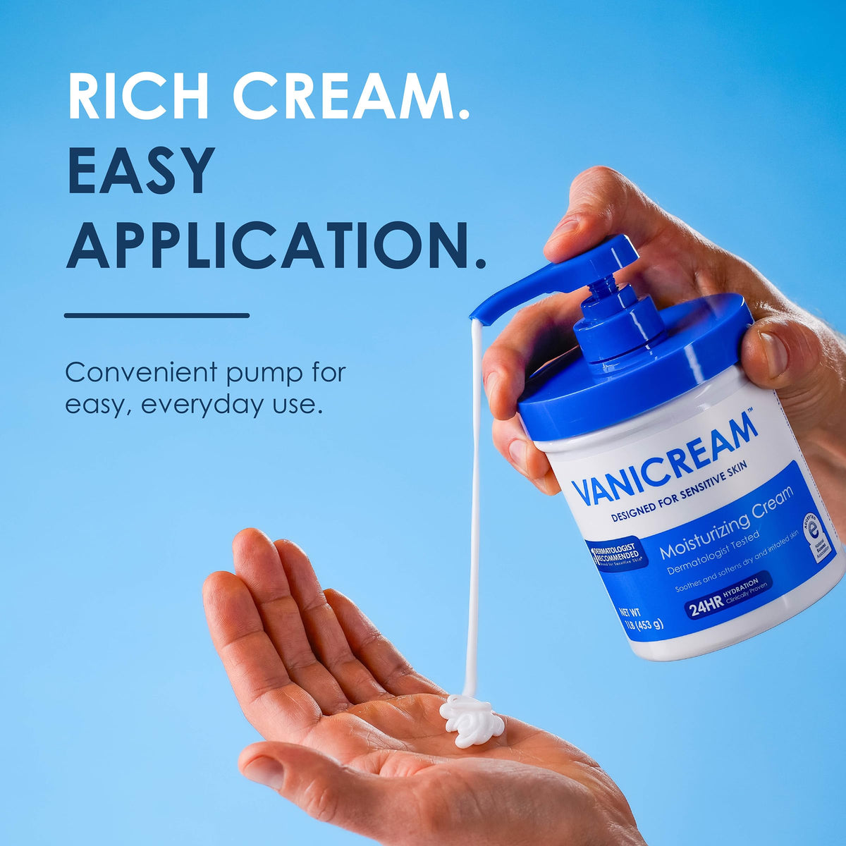 Vanicream Moisturizing Cream Body Face Moisturizer 16 Oz – alternate angle