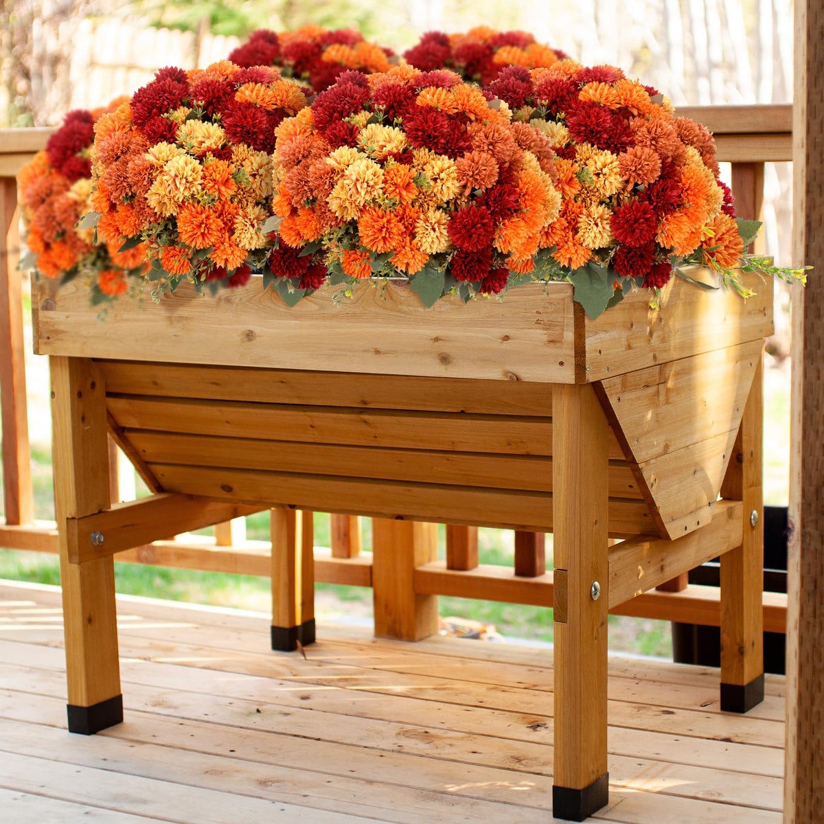 XunYee 12 Pcs Fall Artificial Flowers for Outdoor Faux Mums - XunYee Official Imagery - 6