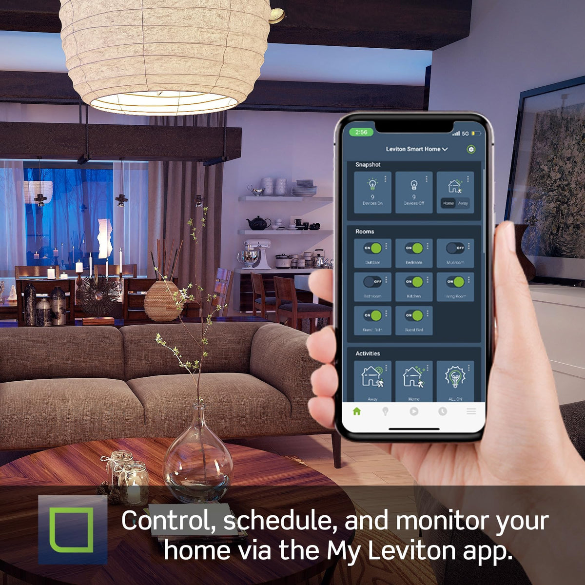 Leviton Decora Smart Dimmer Switch Wi Fi D36HD 1RW White - Leviton Official Imagery - 7