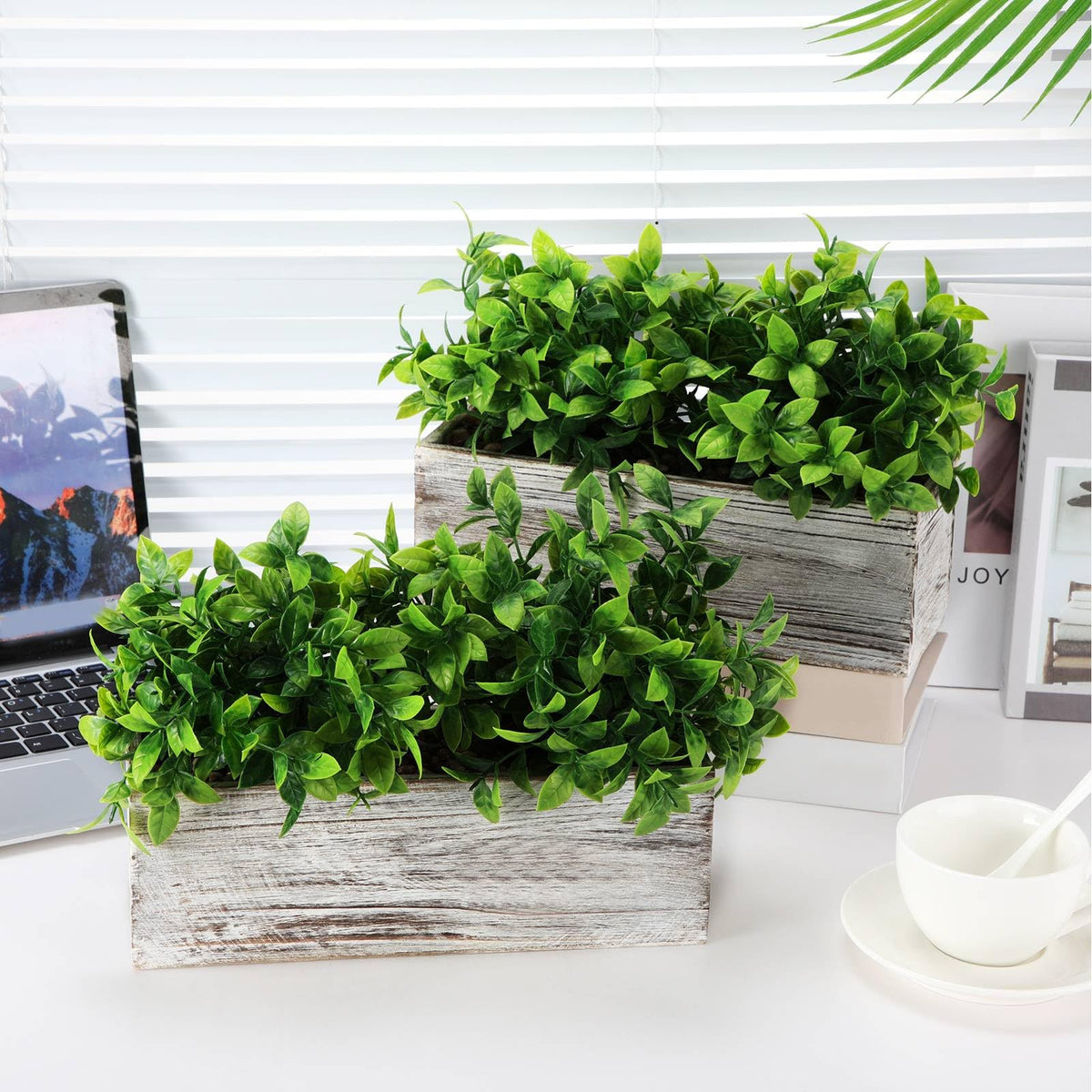 Lyrow 2 Pack 11 4 Artificial Eucalyptus Plants Faux Plants - Lyrow Official Imagery - 7