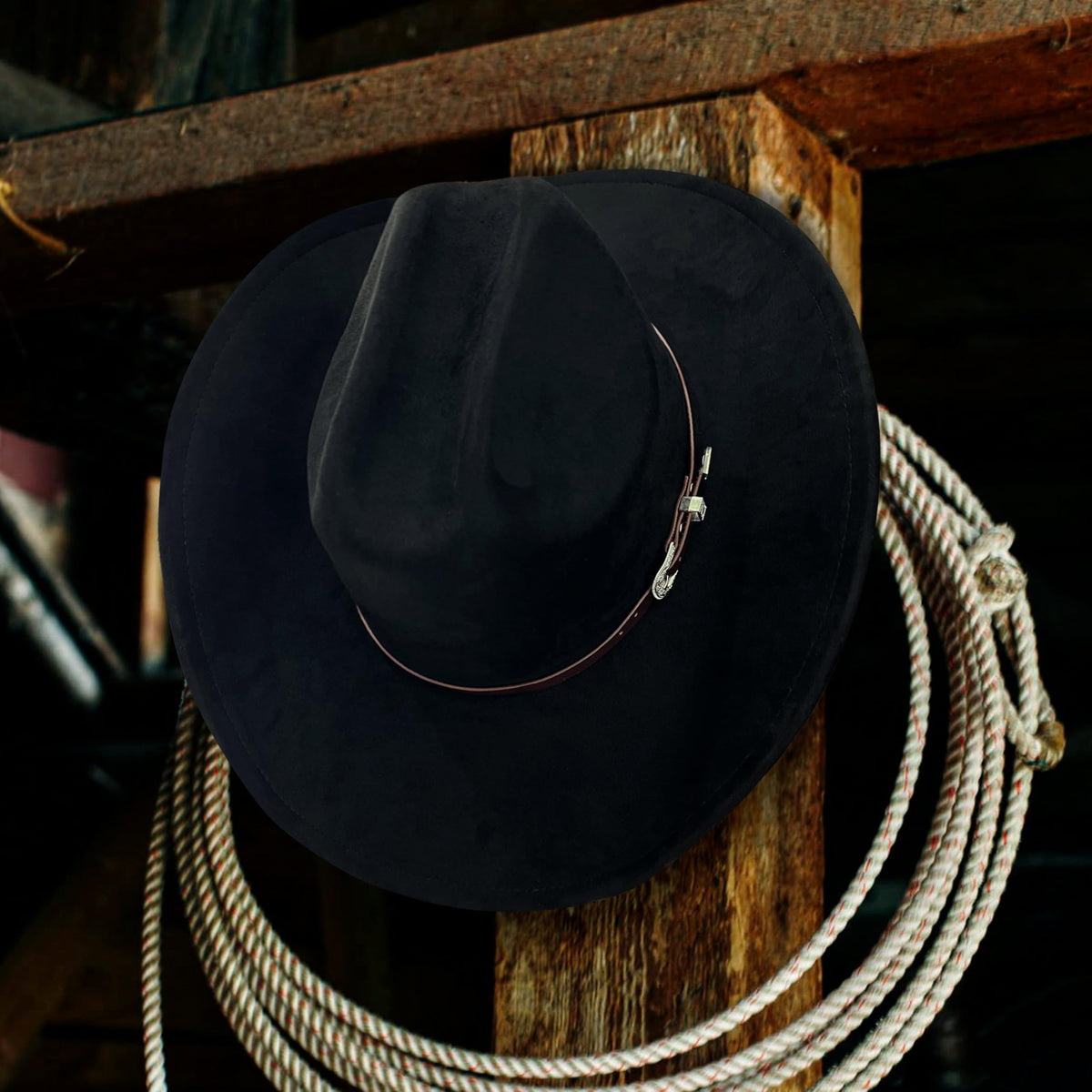 FLUFFY SENSE Cowboy Hat for Women and Men with Shapeable - FLUFFY SENSE. Official Imagery - 8