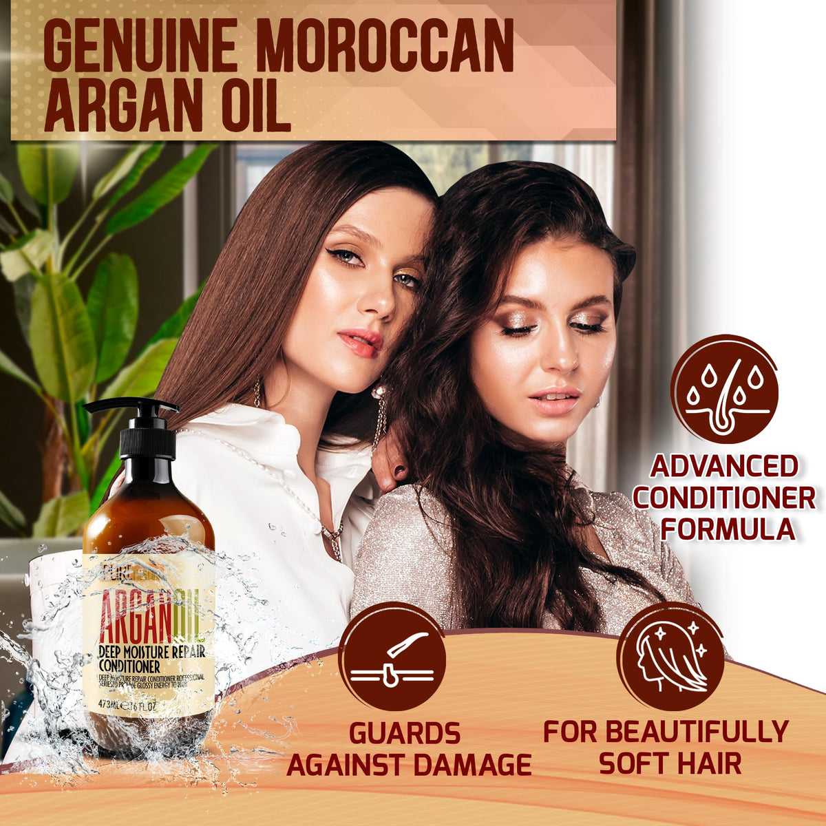 PURE NATURE LUX SPA Moroccan Argan Oil Conditioner – close-up detail