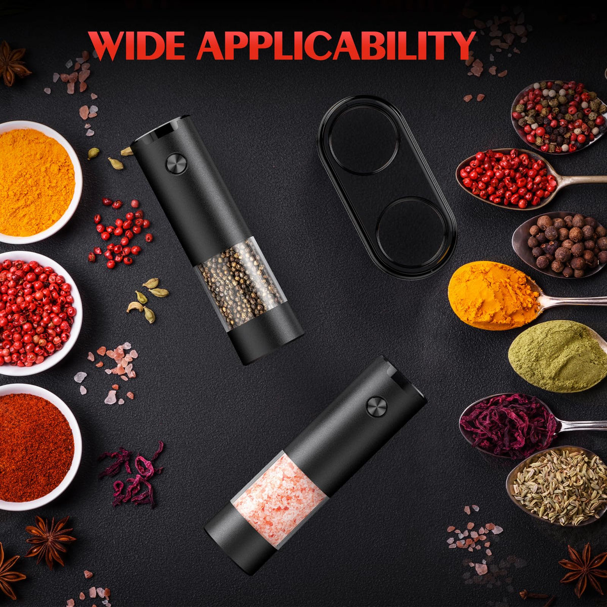 ioion Electric Salt and Pepper Grinder Set Automatic Battery – alternate angle