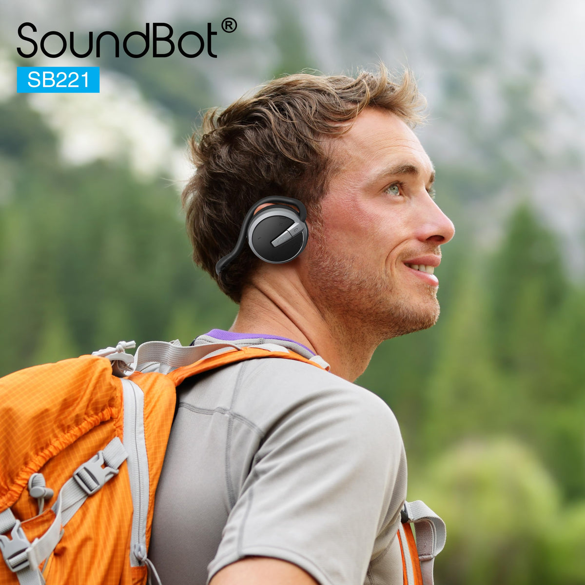 Soundbot Behind the Neck Headphones Sweat Resistant Secure – full view