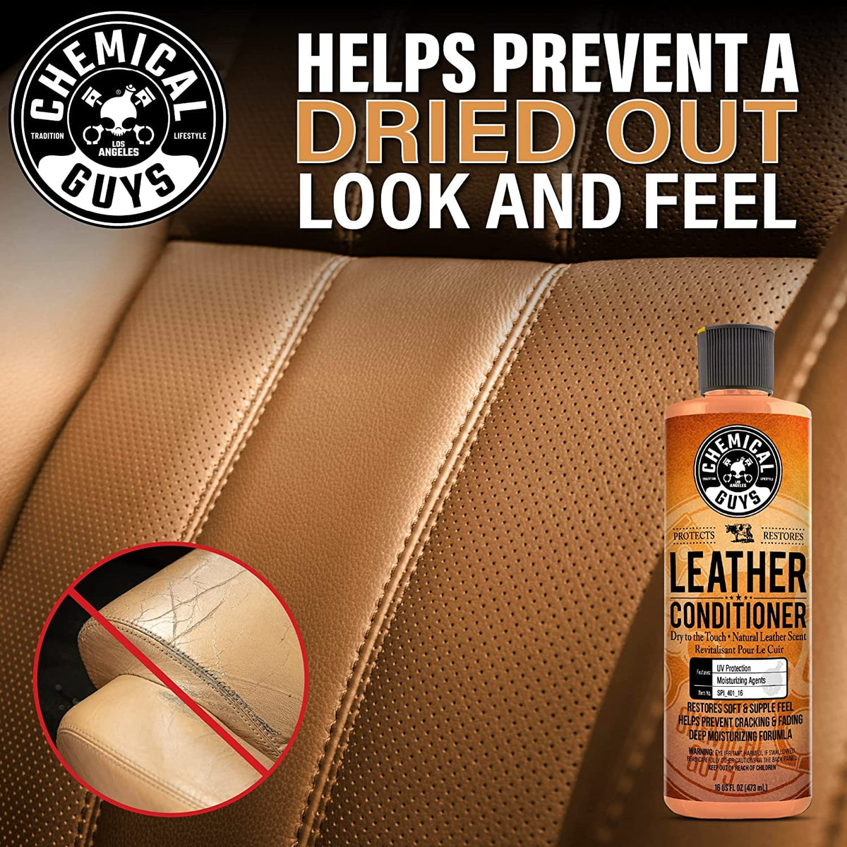Chemical Guys Leather Cleaner and Conditioner Kit with Brush - Chemical Guys Official Imagery - 6