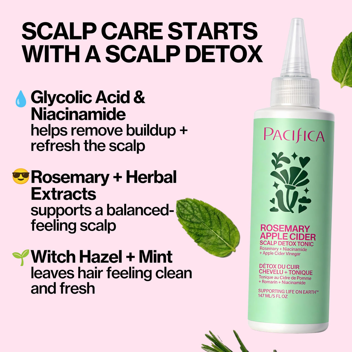Pacifica Scalp Detox Tonic Scalp Exfoliator with Glycolic - Pacifica Official Imagery - 6