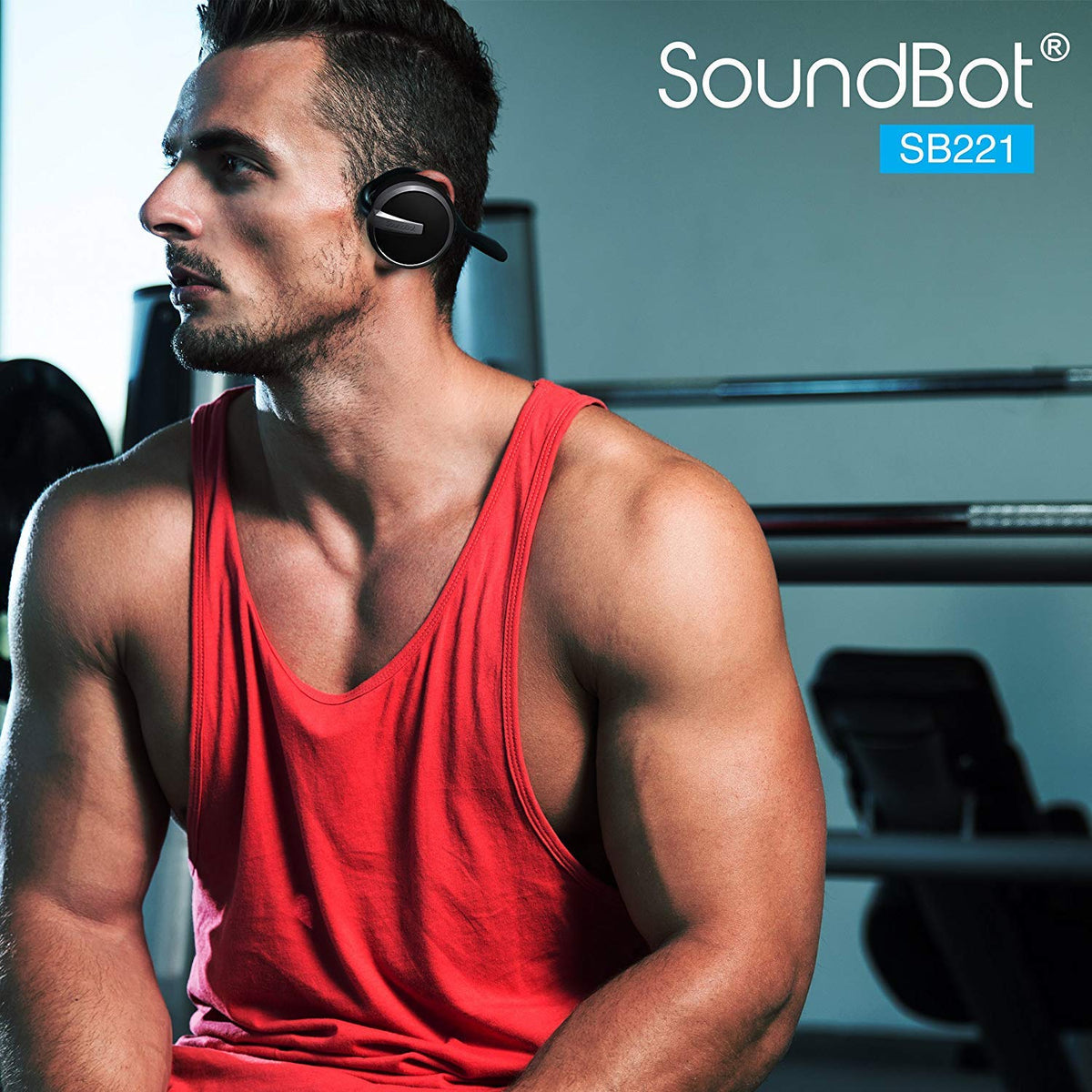 Soundbot Behind the Neck Headphones Sweat Resistant Secure – packaging and label