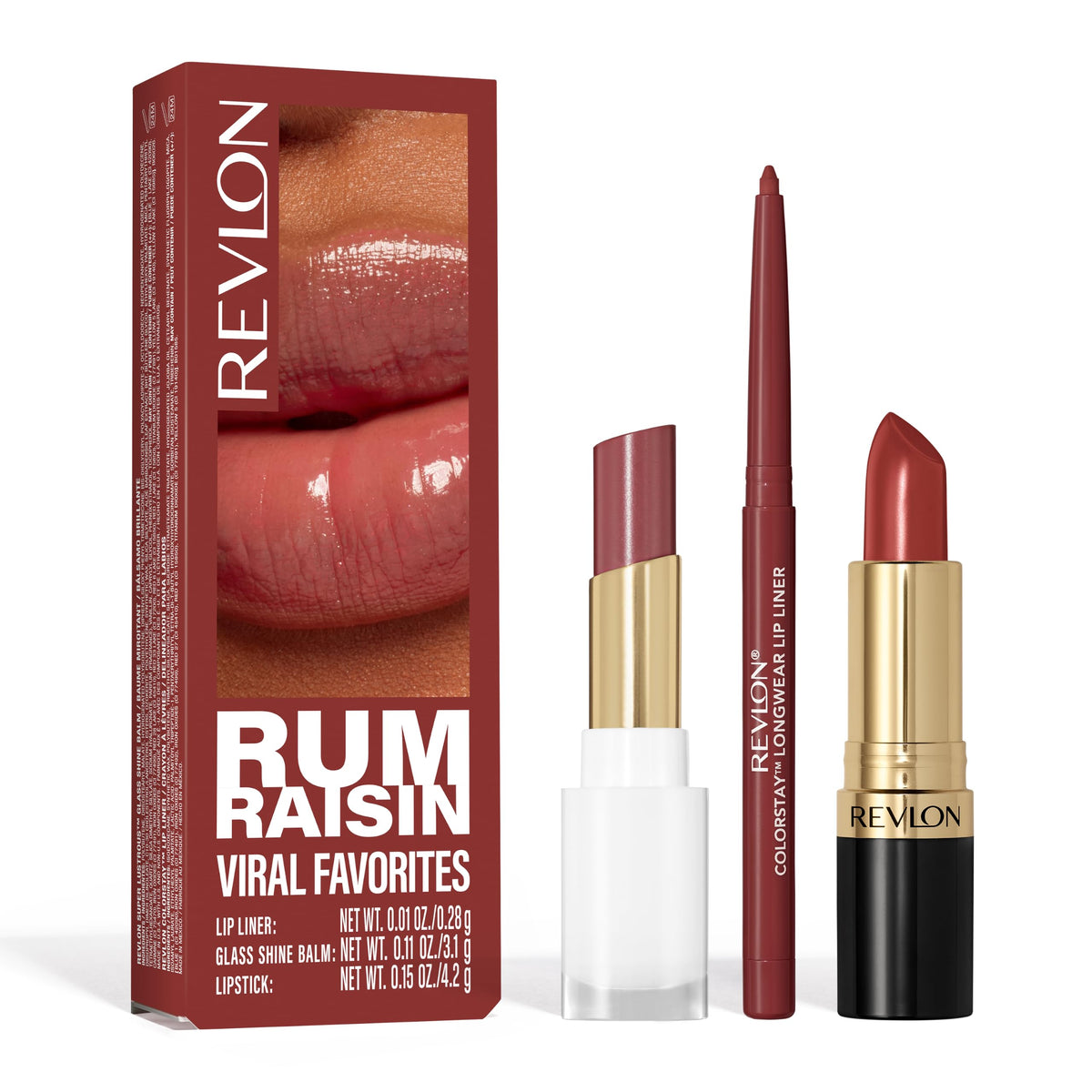 Revlon Rum Raisin Lip Kit 3 count