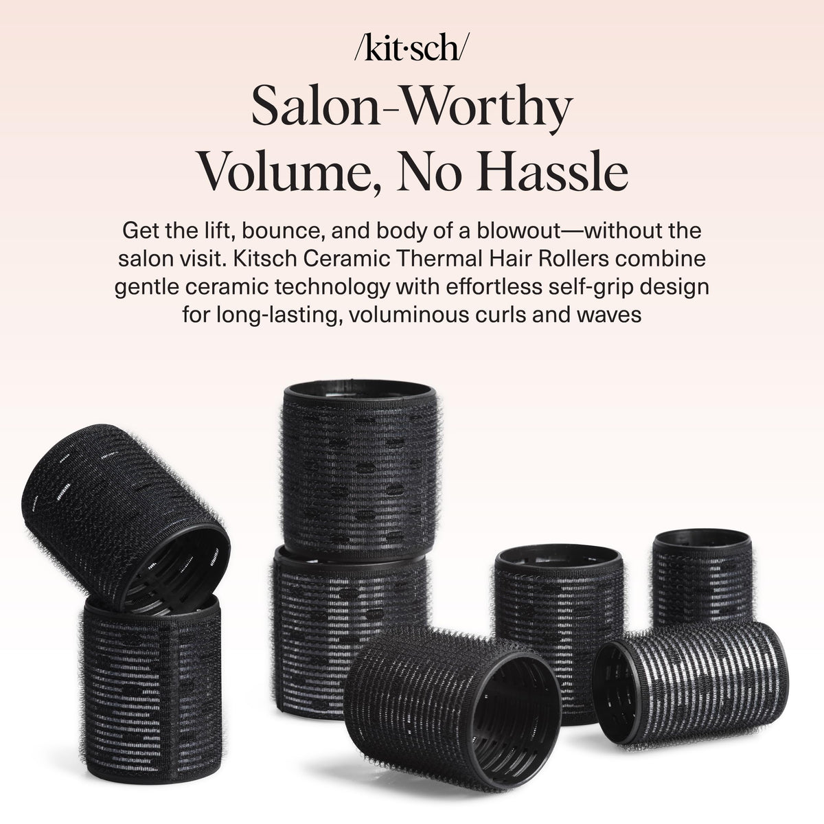 Kitsch Ceramic Hair Rollers for Women – close-up detail