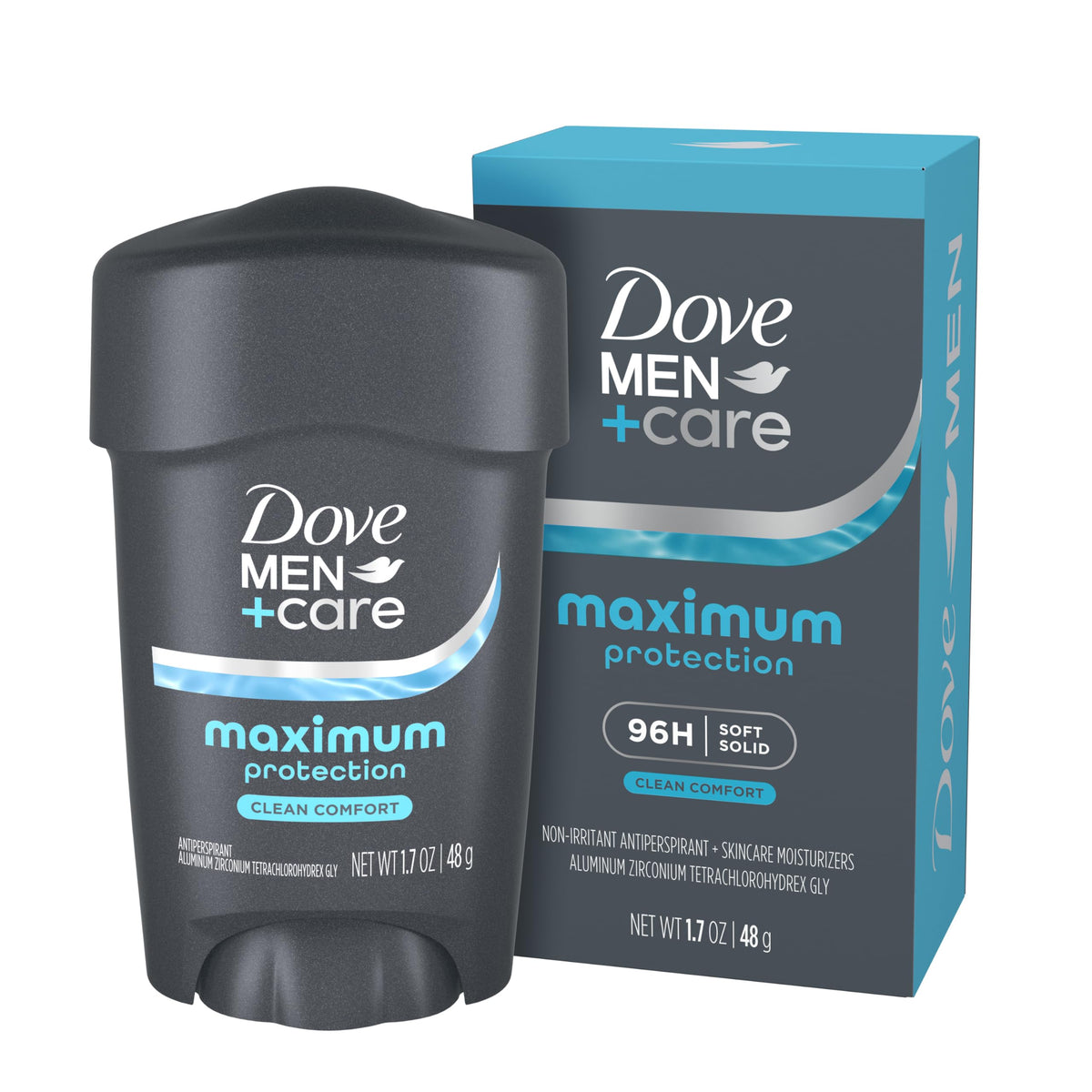 DOVE MEN + CARE Dove Men 96 Hour Maximum Protection Deodorant Clean Comfort – product photo (Antiperspirant Deodorant)
