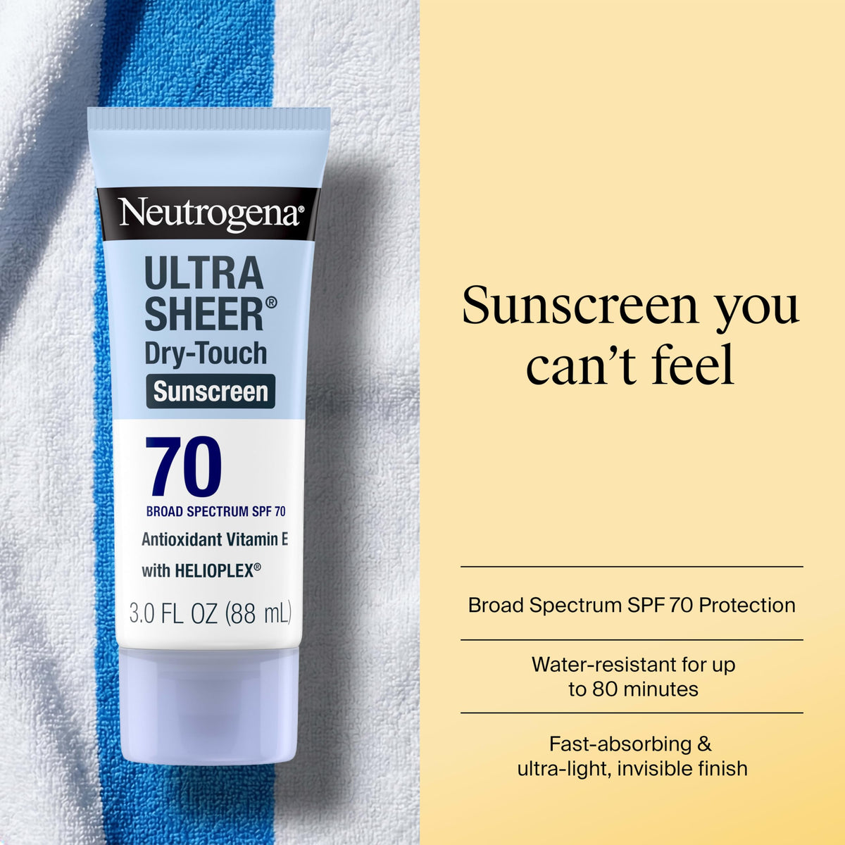 Premium Selection Neutrogena Ultra Sheer Dry Touch Sunscreen Lotion SPF 70 3 – close-up detail