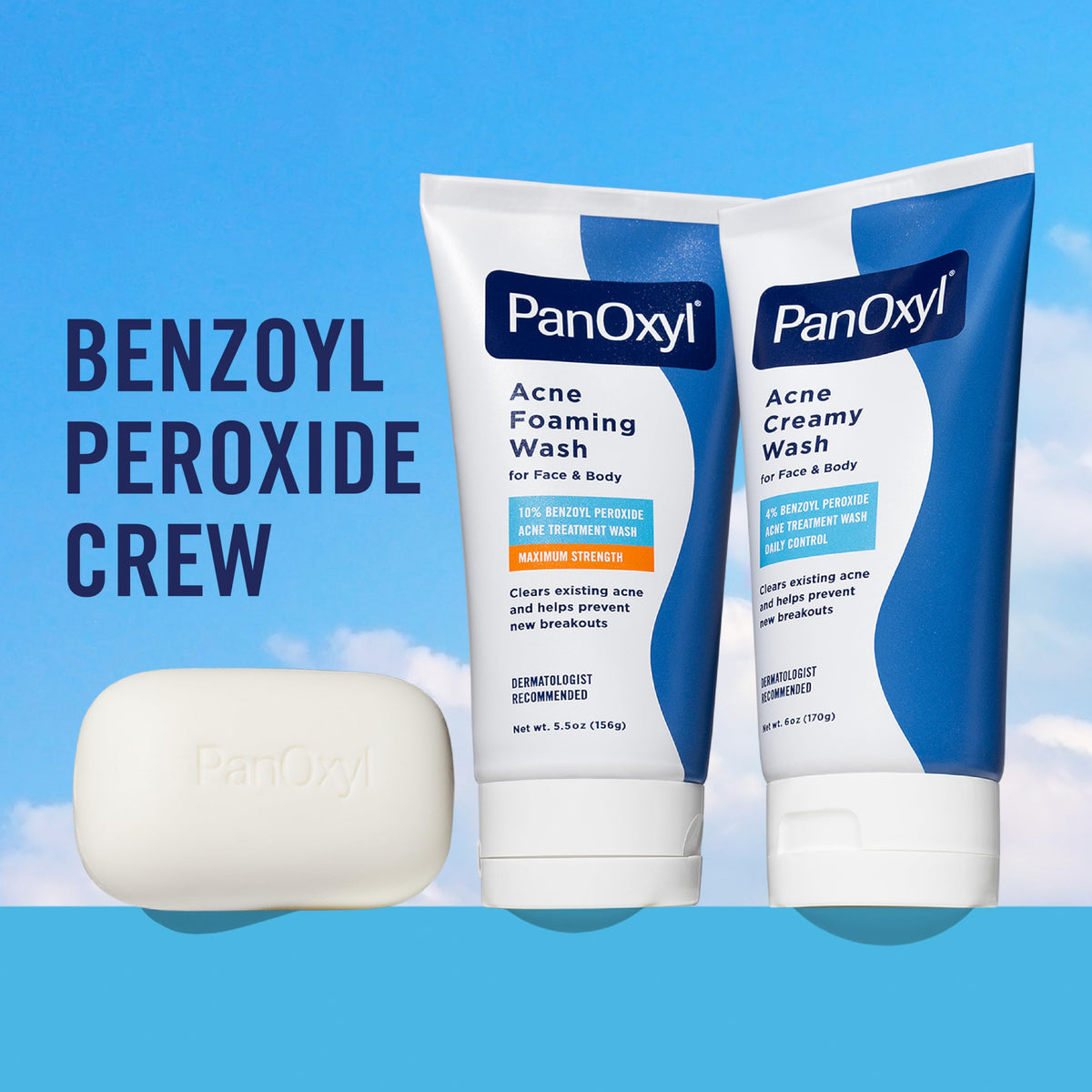 PanOxyl Antimicrobial Acne Creamy Wash 4 Benzoyl Peroxide 6 – packaging and label