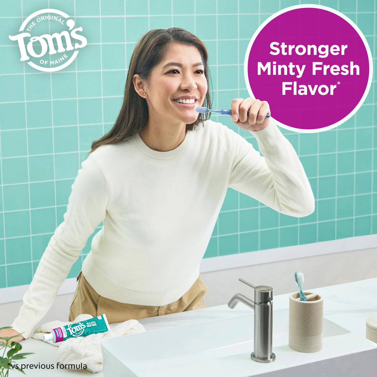 Tom's of Maine Tom s of Maine Antiplaque and Whitening Toothpaste – packaging and label