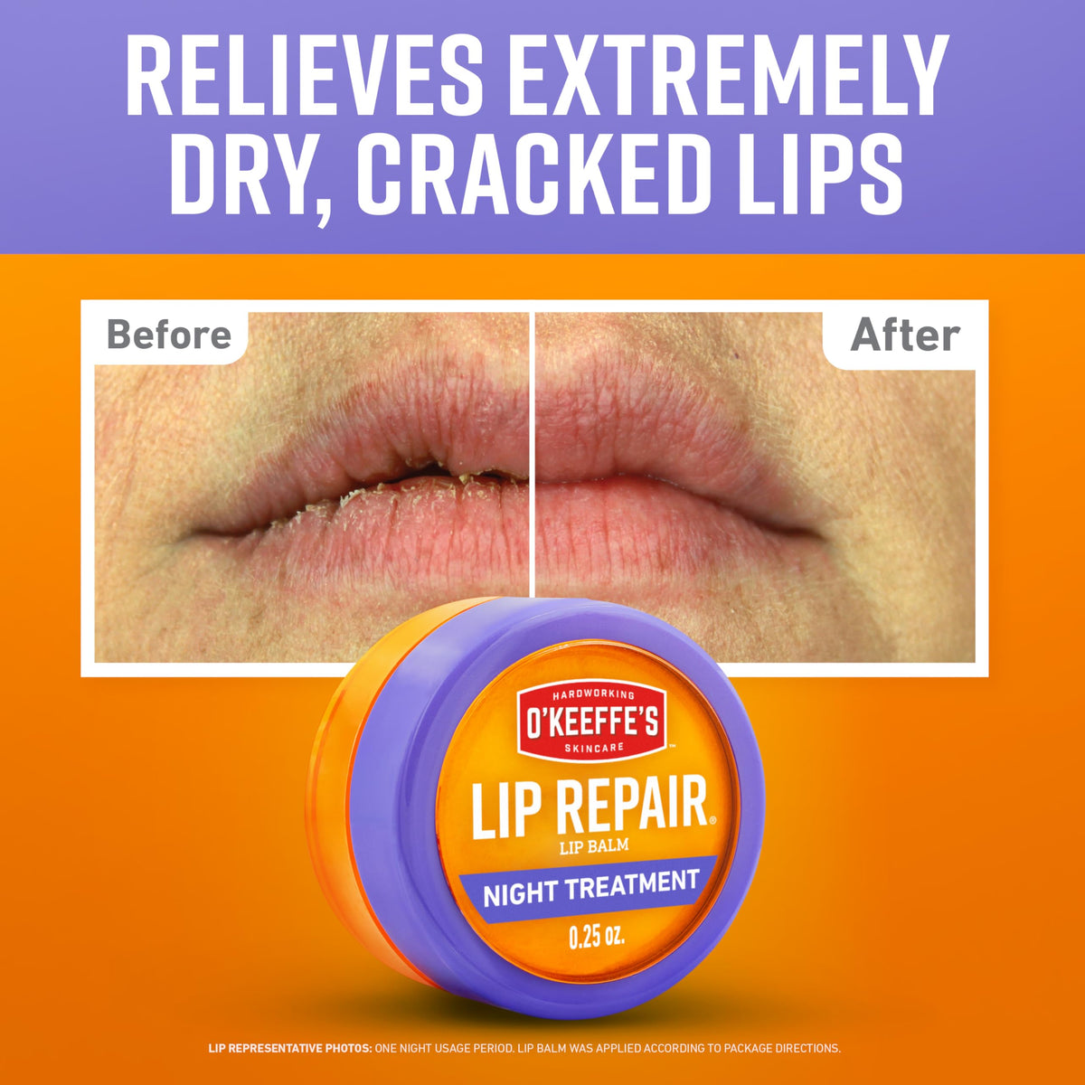 O'Keeffe's O Keeffe s Lip Repair Night Treatment Balm 0 25 oz Jar 2 – close-up detail in Clear