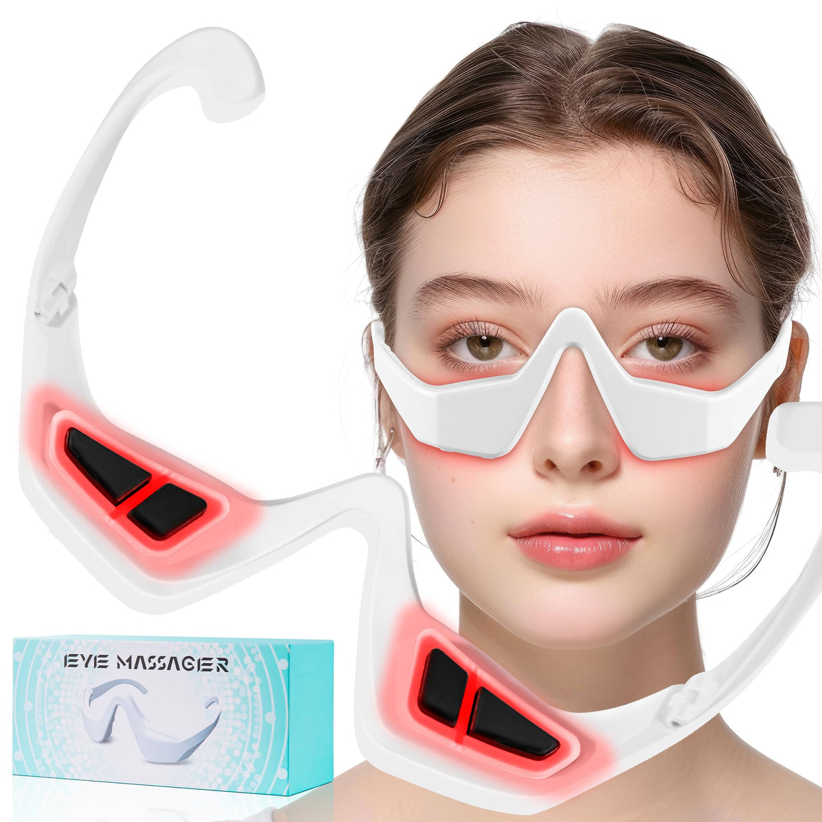 Under Eye Red Light Therapy Glasses Red Light Therapy Device - FGHJU Official Imagery - 3