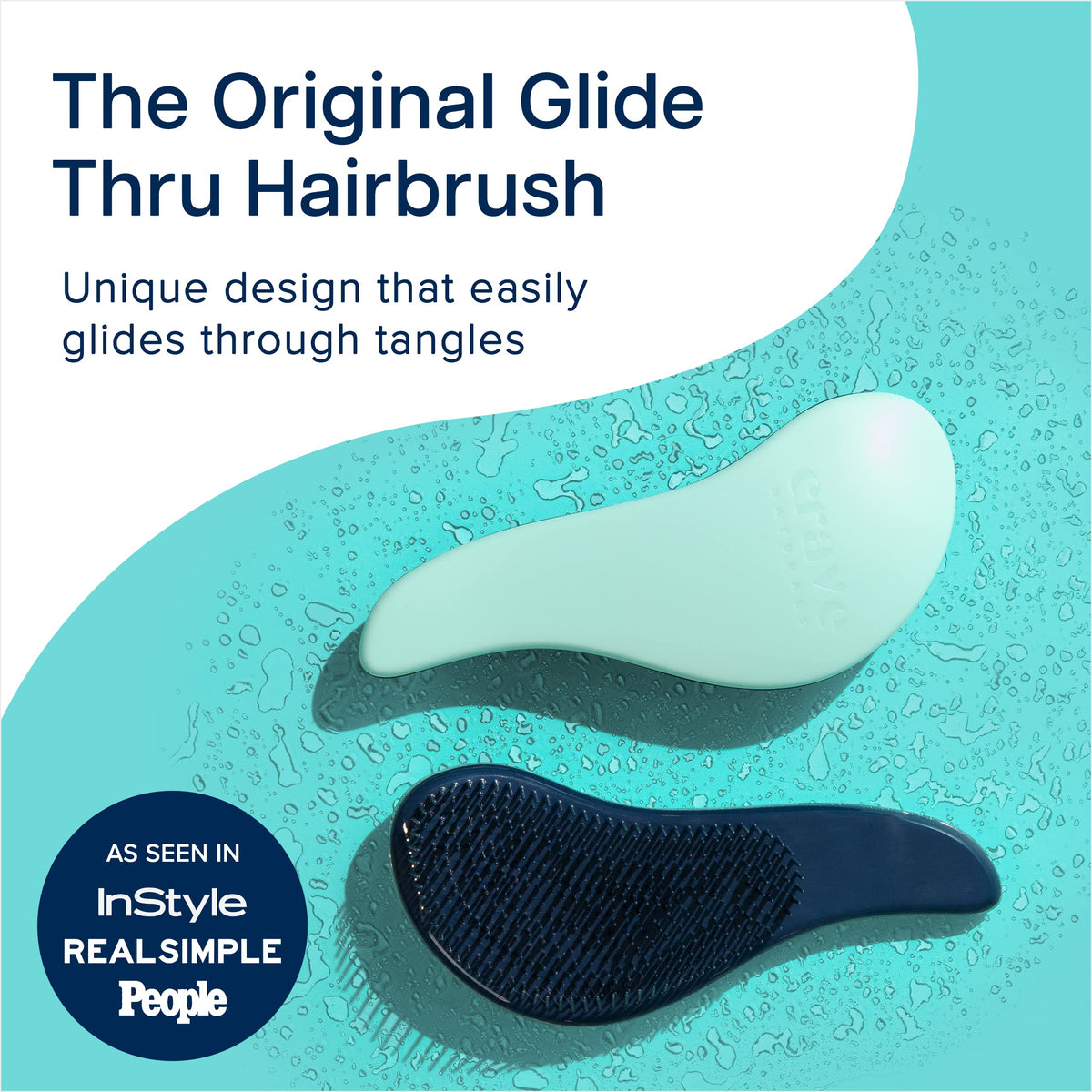 Crave Naturals Glide Thru Detangling Hairbrush that Glides – close-up detail