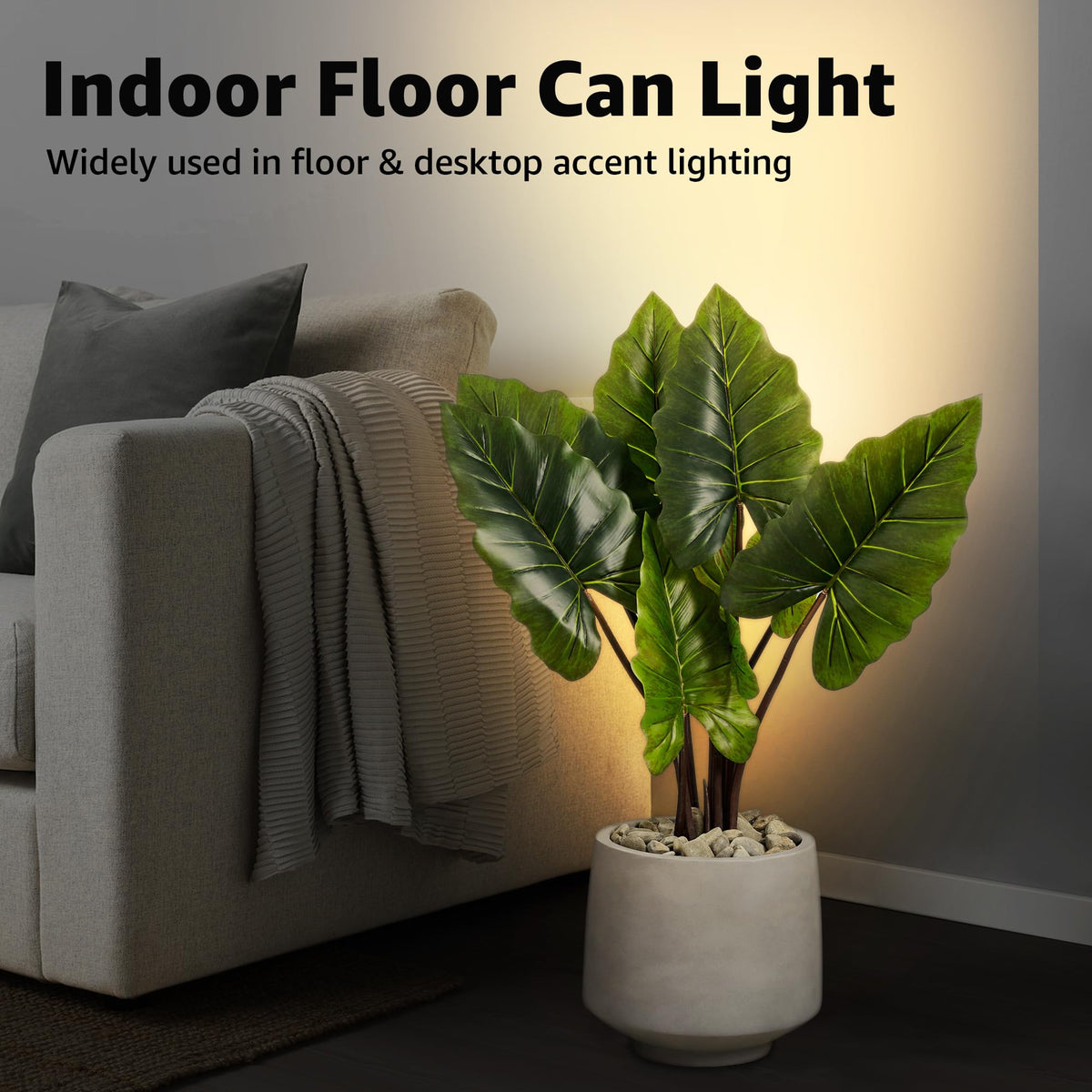 SUNVIE 2 Pack Up Lights Indoor Floor Can Light Uplighting - SUNVIE Official Imagery - 3