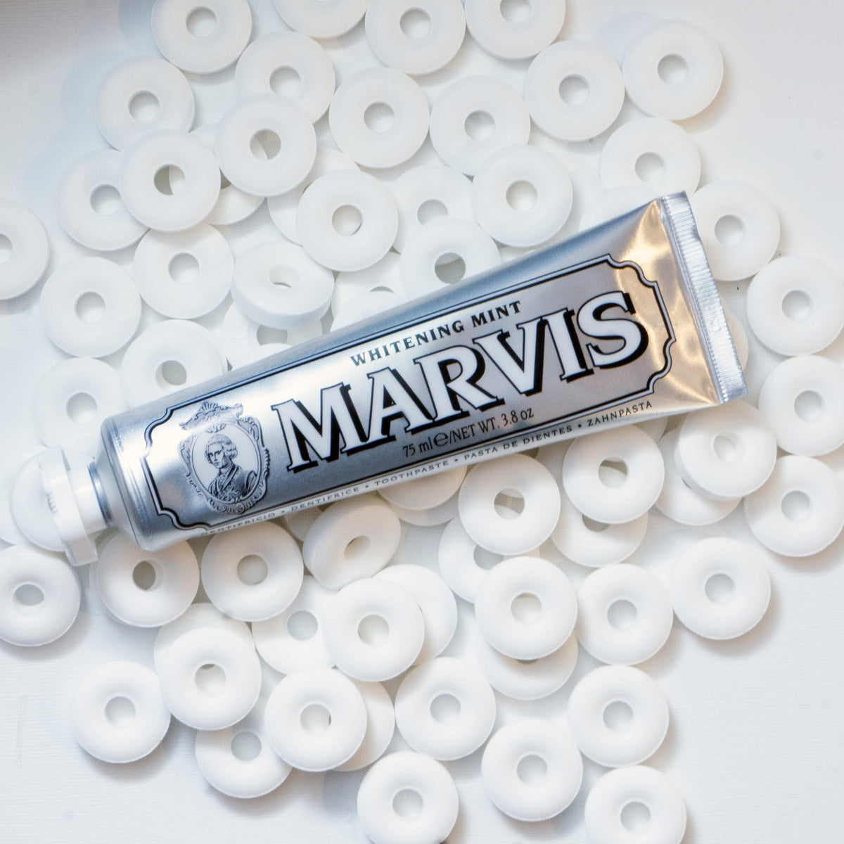 Premium Selection Marvis Whitening Mint Toothpaste – packaging and label