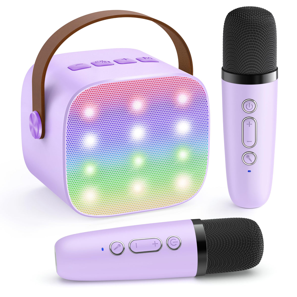 YLL Karaoke Machine for Kids Birthday Gifts for Girls 3 4 5 – Purple, Aluminum, Plastic