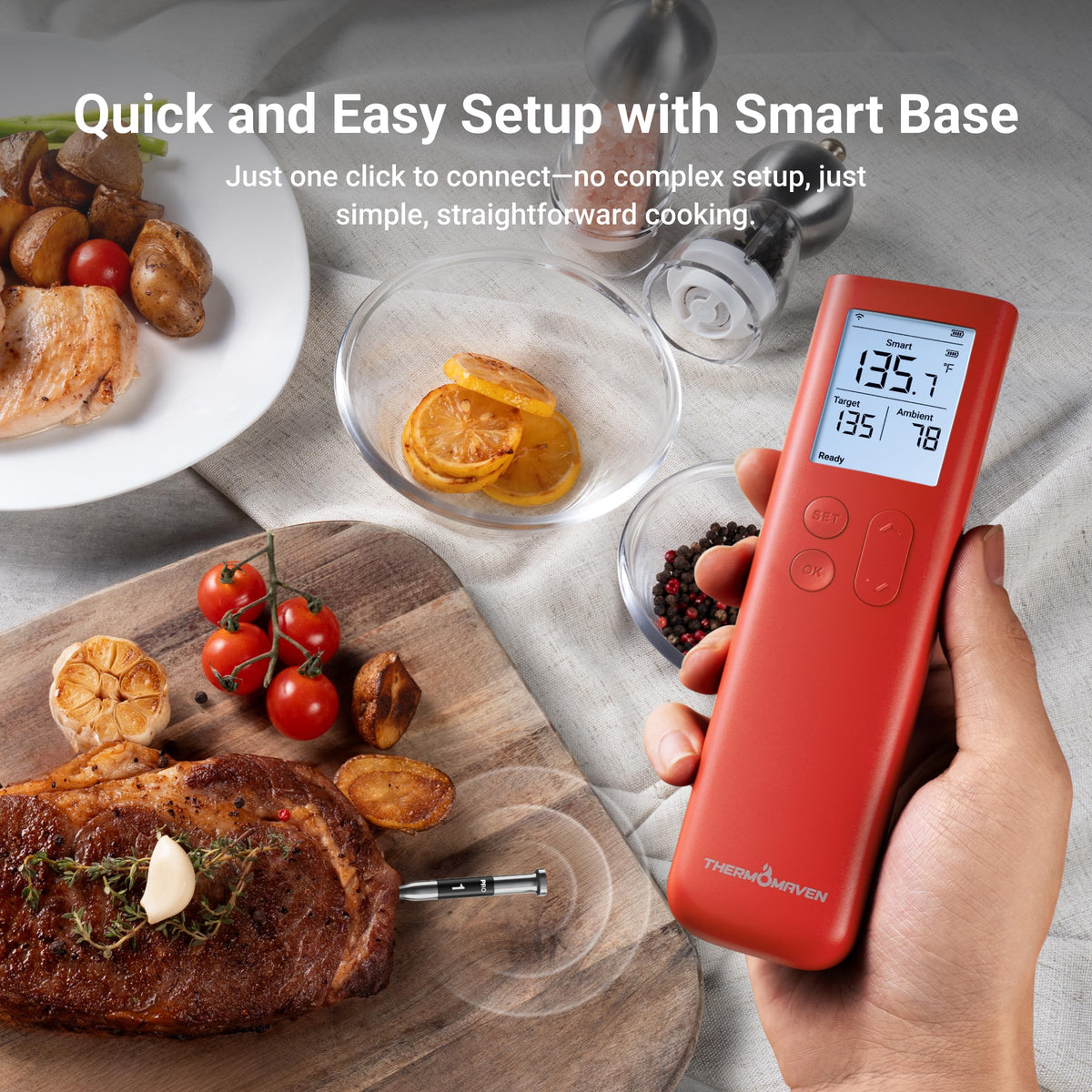 ThermoMaven Sub 1G Smart Wireless Meat Thermometer with - ThermoMaven Official Imagery - 5
