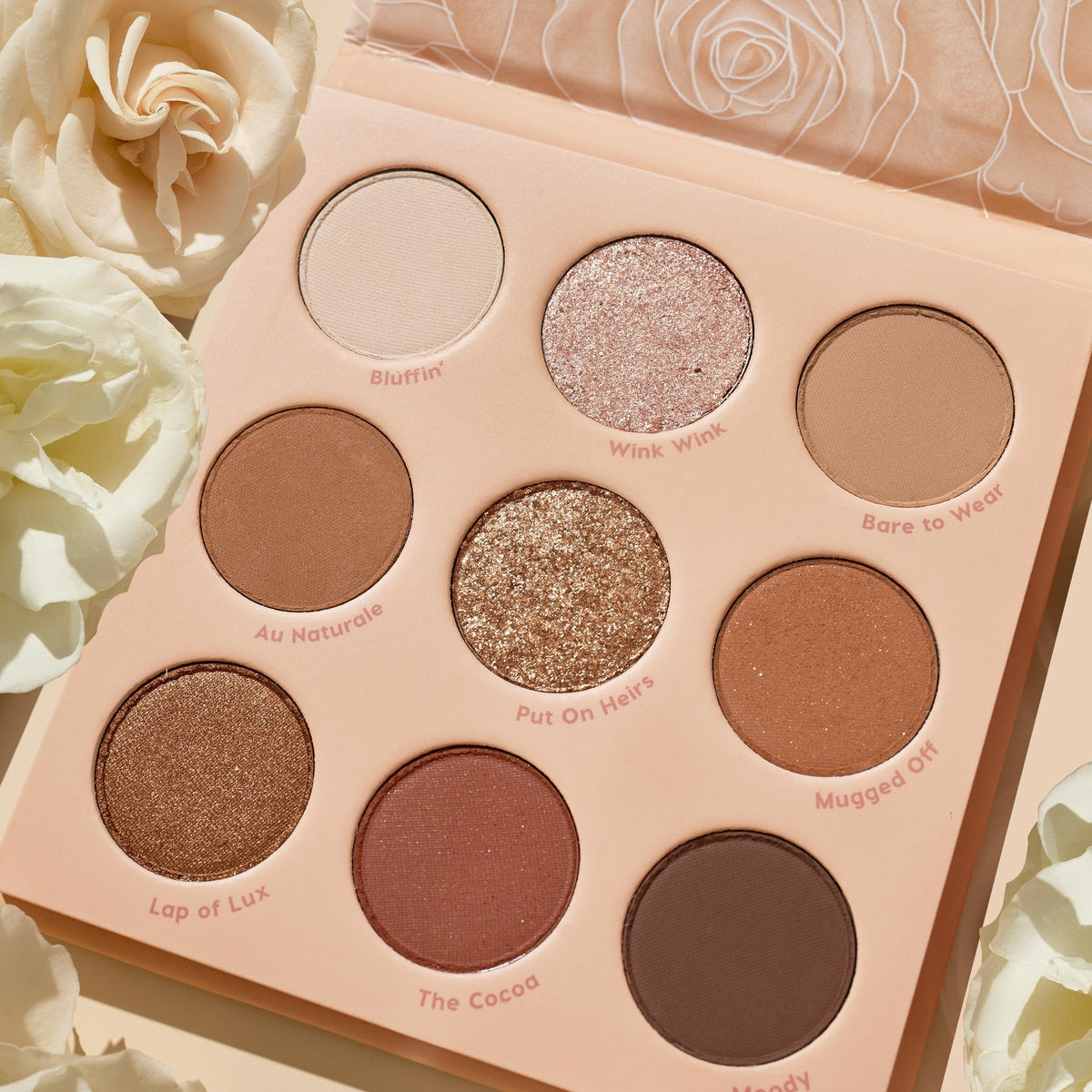 ColourPop Nude Mood Eyeshadow Palette – back view and specifications