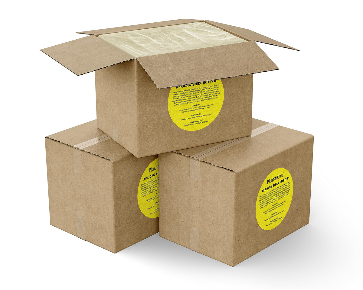 Plant Guru Raw African Shea Butter 5 lbs Bulk Block 100 Pure - Plant Guru Official Imagery - 3