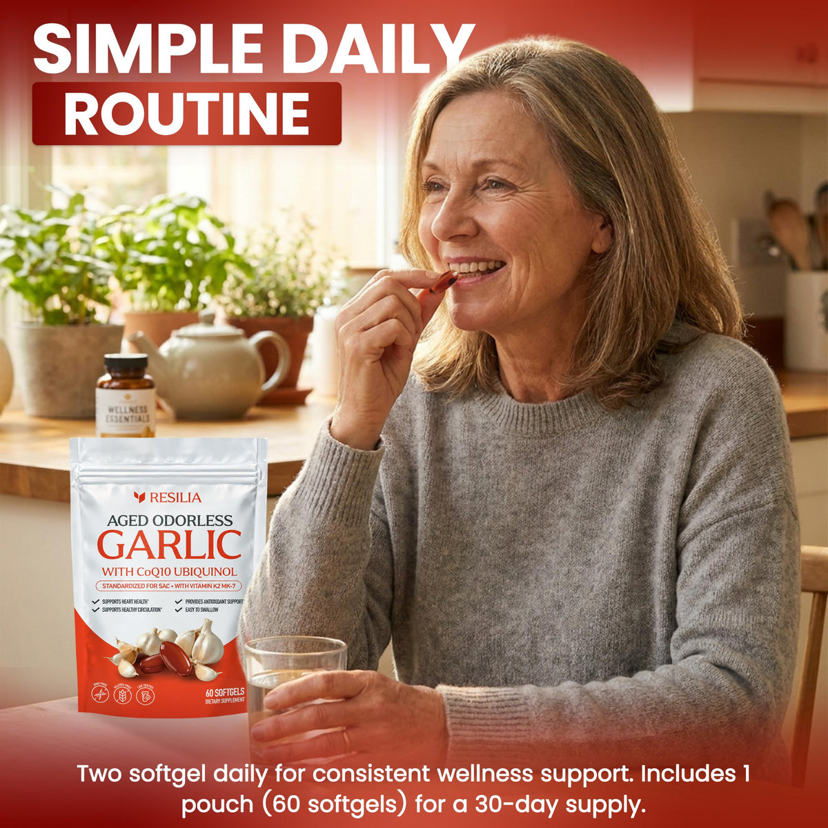 Resilia Odorless Aged Garlic Softgels - Resilia Oil Of Oregano Official Imagery - 7