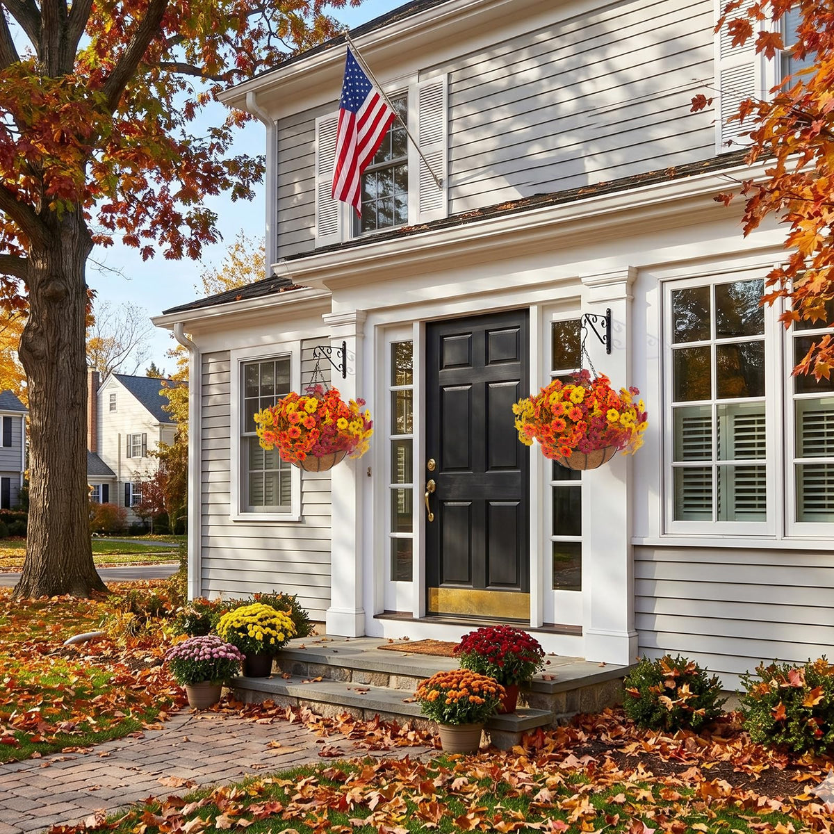 Hananona 2 Set Artificial Outdoor Fall Flowers with Hanging - Hananona Official Imagery - 8