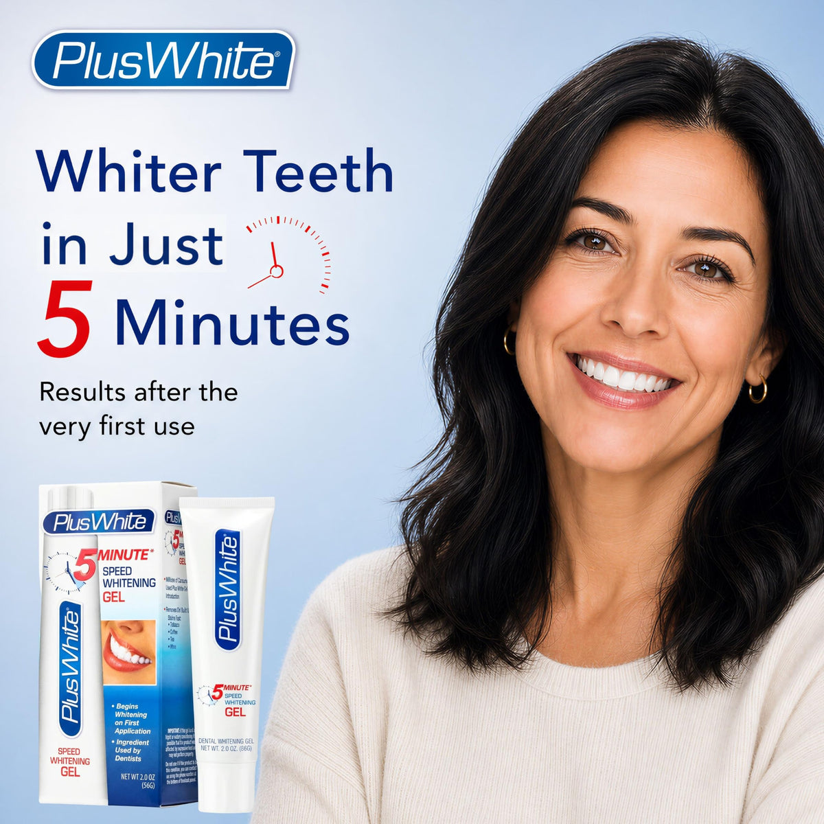 Plus White Speed Whitening Gel 5 MinuteTeeth Whitening – close-up detail