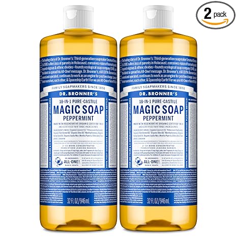 Dr. Bronner's Dr Bronner s Peppermint Pure Castile Liquid Soap Body Wash