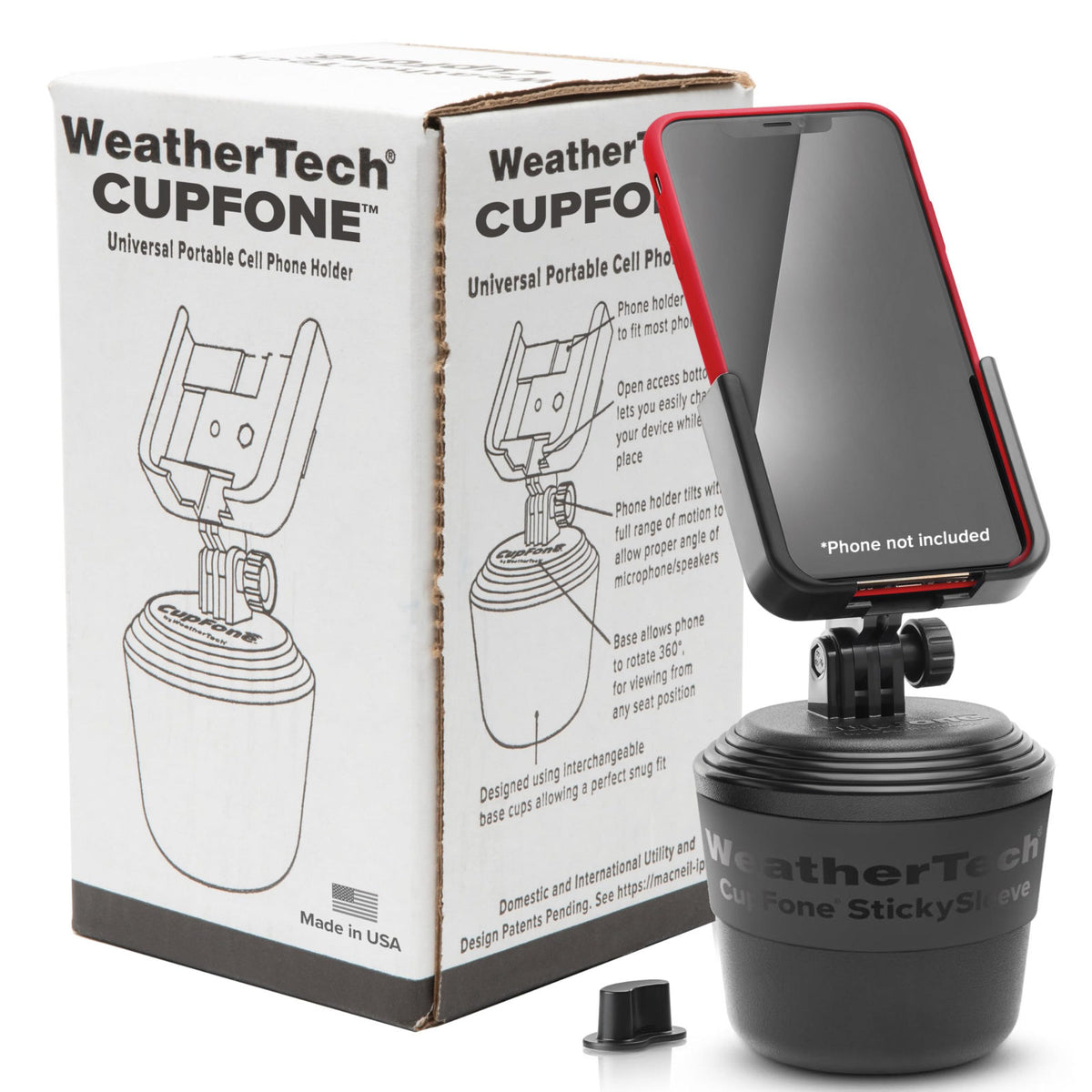 WeatherTech CupFone Universal Cup Holder Phone Mount for — view 2