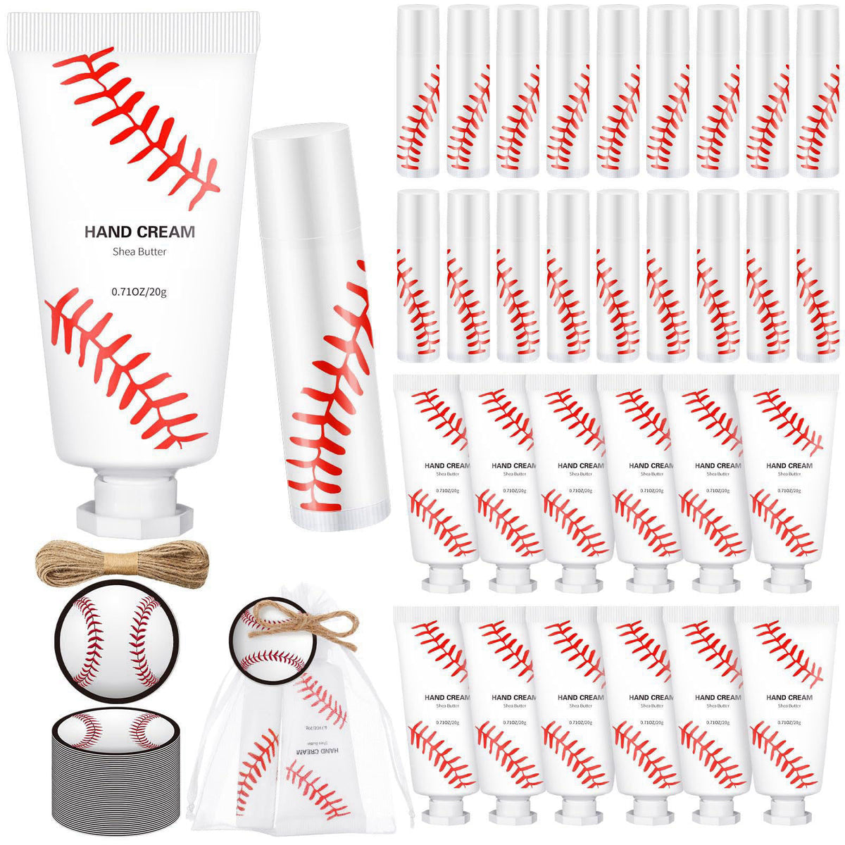Baseball-Themed Lip Balm Set: 144 Pcs Hand Creams and More for Your Team Spirit by Heigble — view 2
