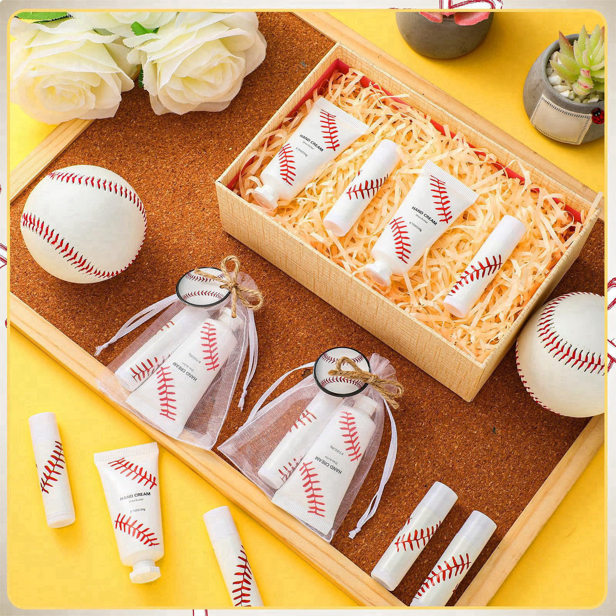 Baseball-Themed Lip Balm Set: 144 Pcs Hand Creams and More for Your Team Spirit by Heigble — view 4
