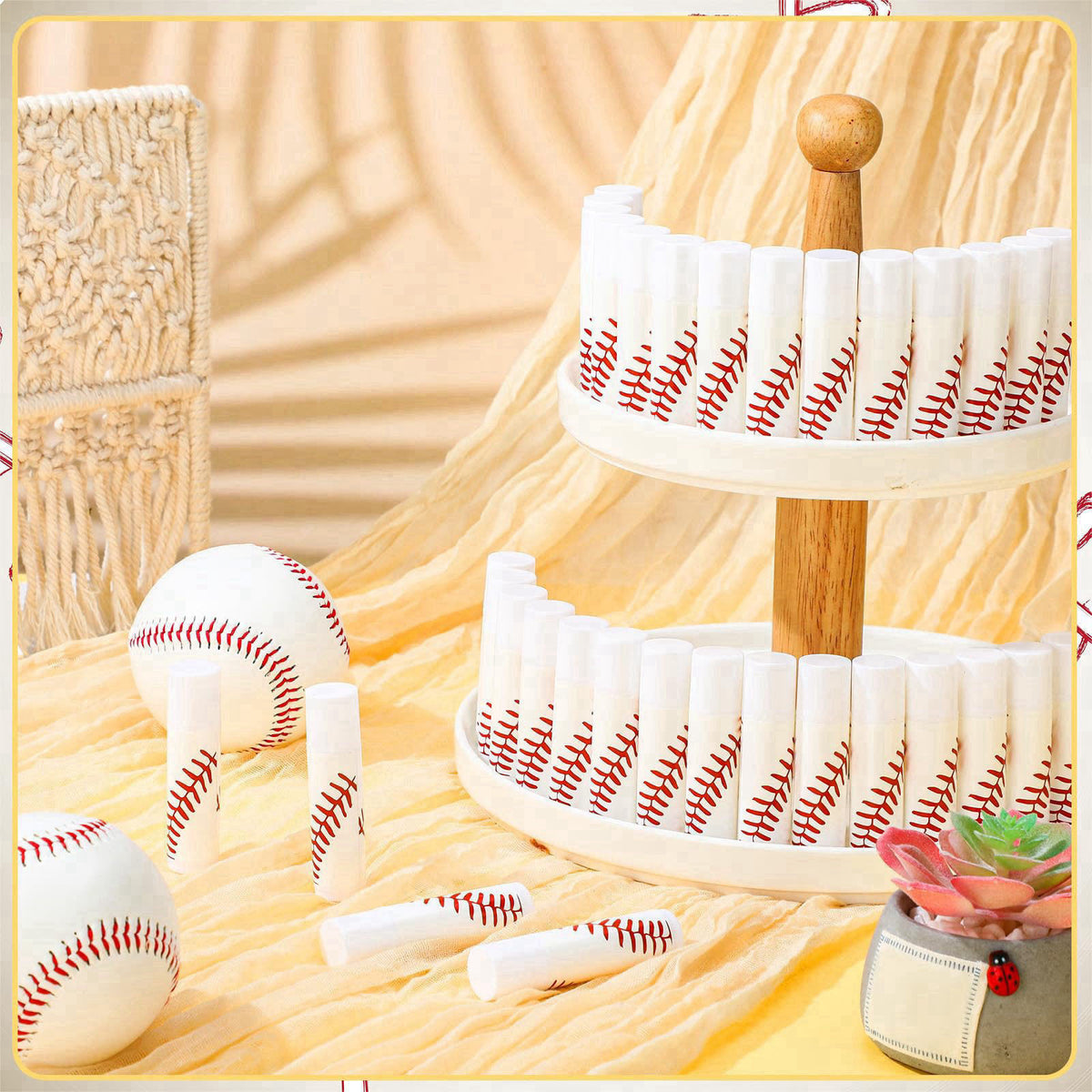 Baseball-Themed Lip Balm Set: 144 Pcs Hand Creams and More for Your Team Spirit by Heigble — view 7