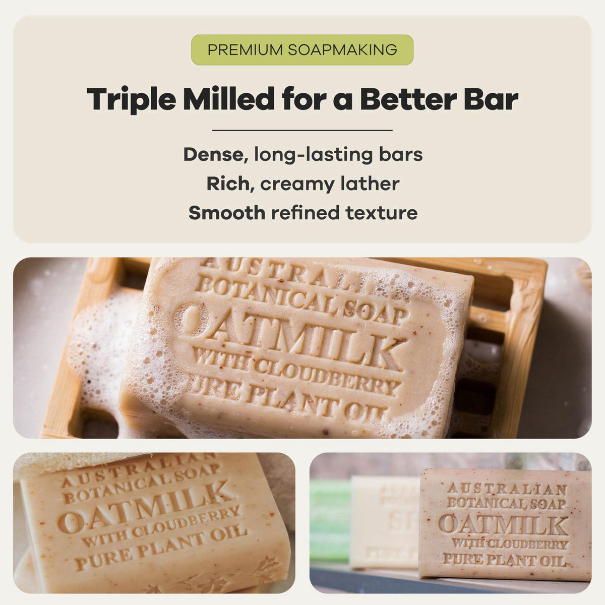 Australian Botanical Soap Oat Milk Cloudberry Bars 6 6 oz — view 5